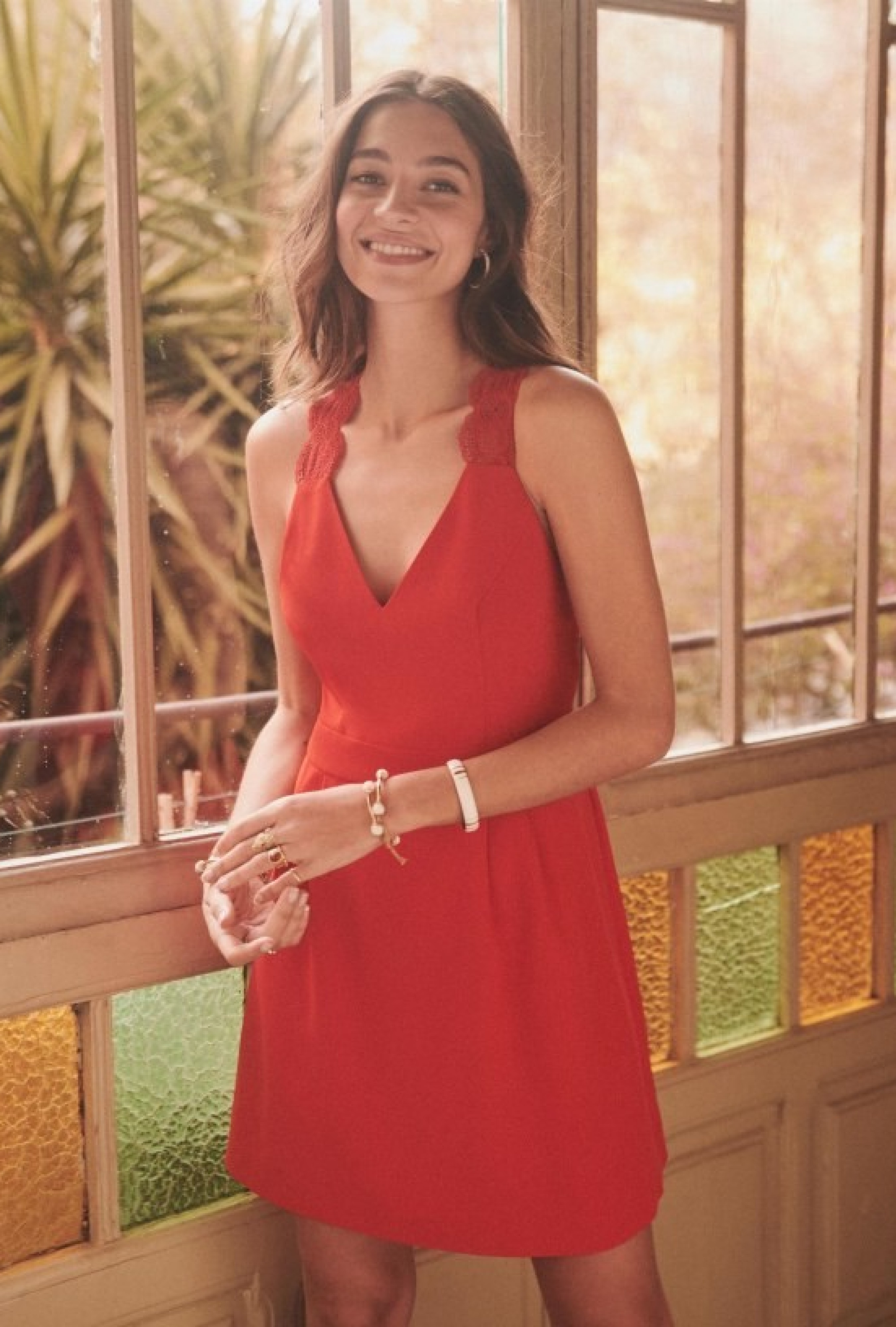 Robe Ombeline rouge-Exclusivité web