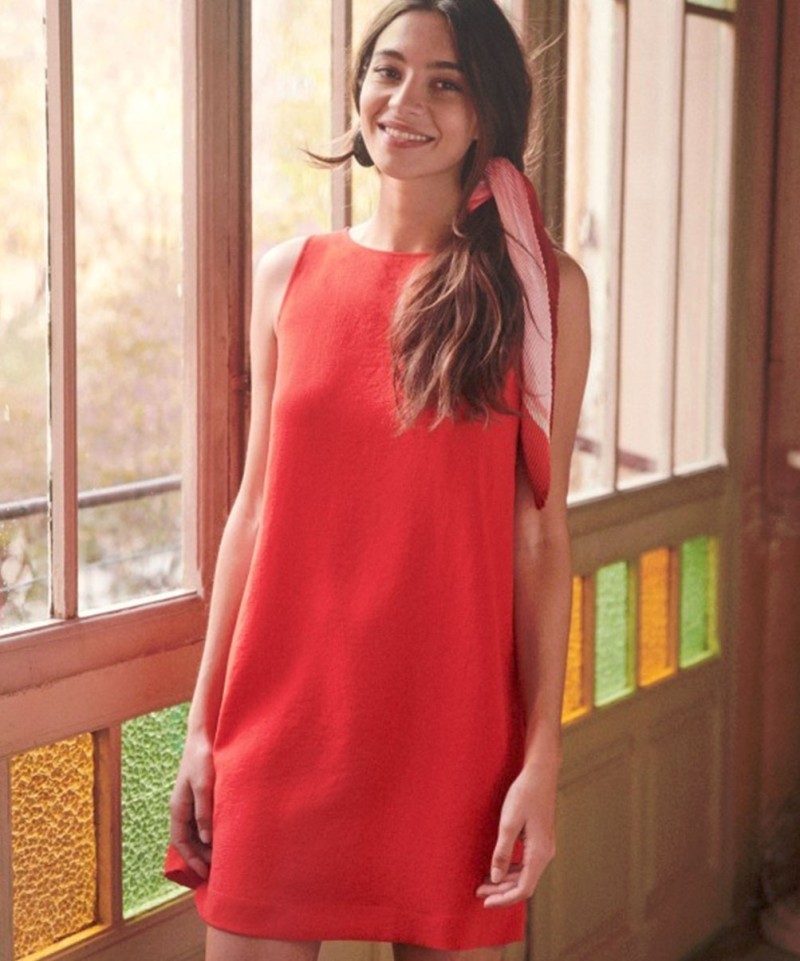 Robe Sezane Raphaelle Rouge