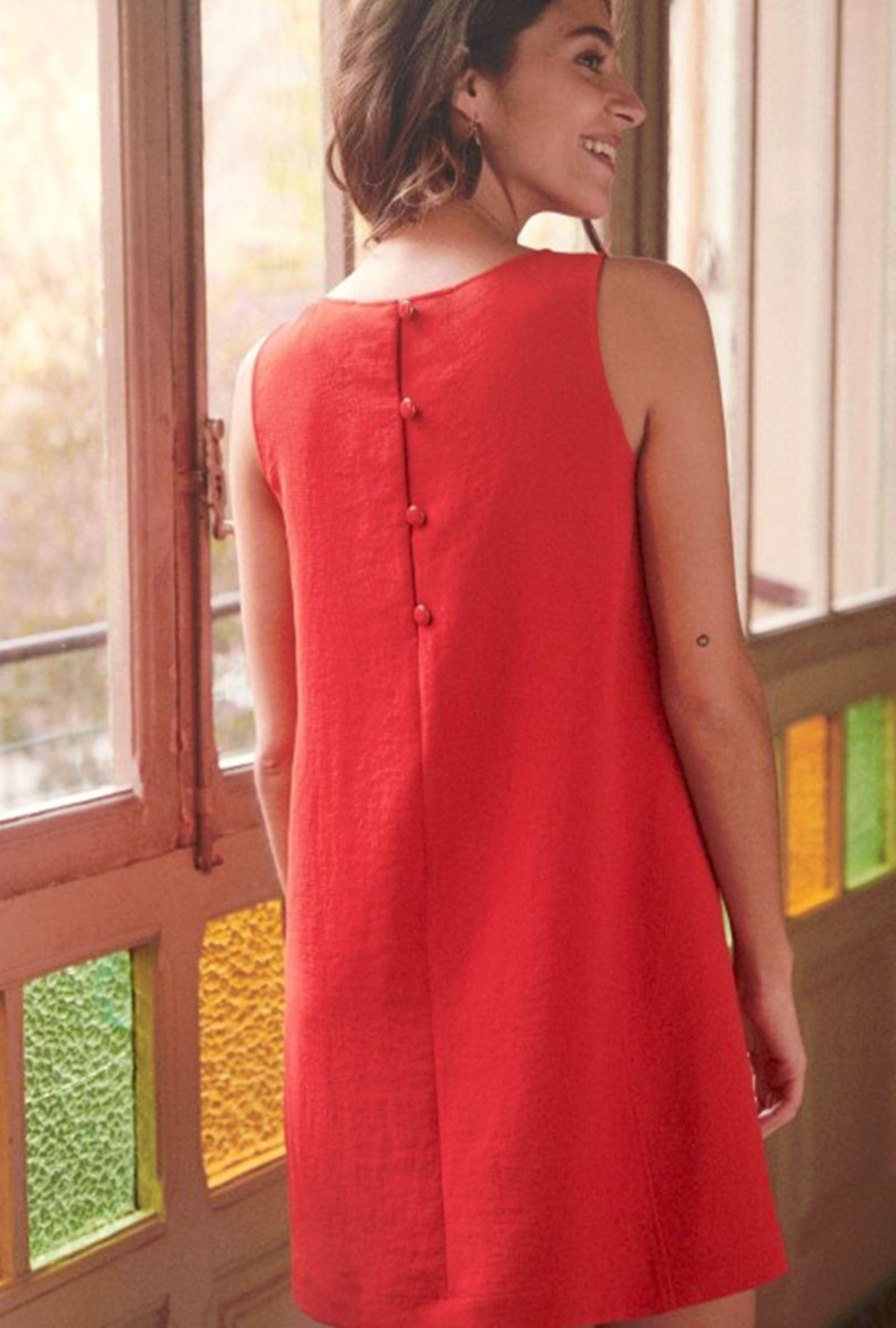 Robe Sezane Raphaelle Rouge
