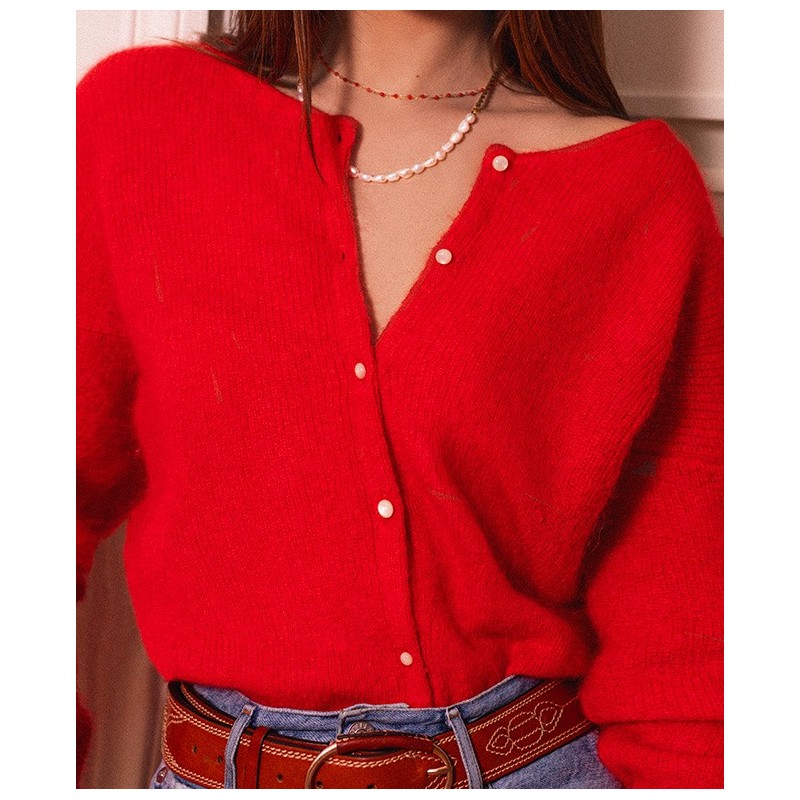 Gilet Sezane Gaspard Rouge