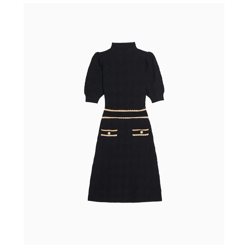 Robe Sandro Maille Noire