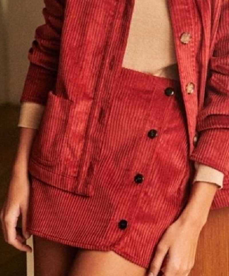 Jupe Sezane Leslie bordeaux