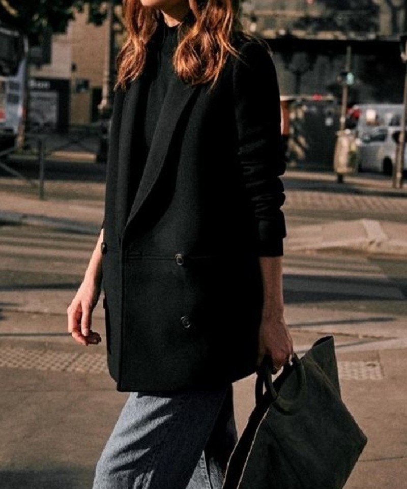 Manteau Sezane Jagger Noir
