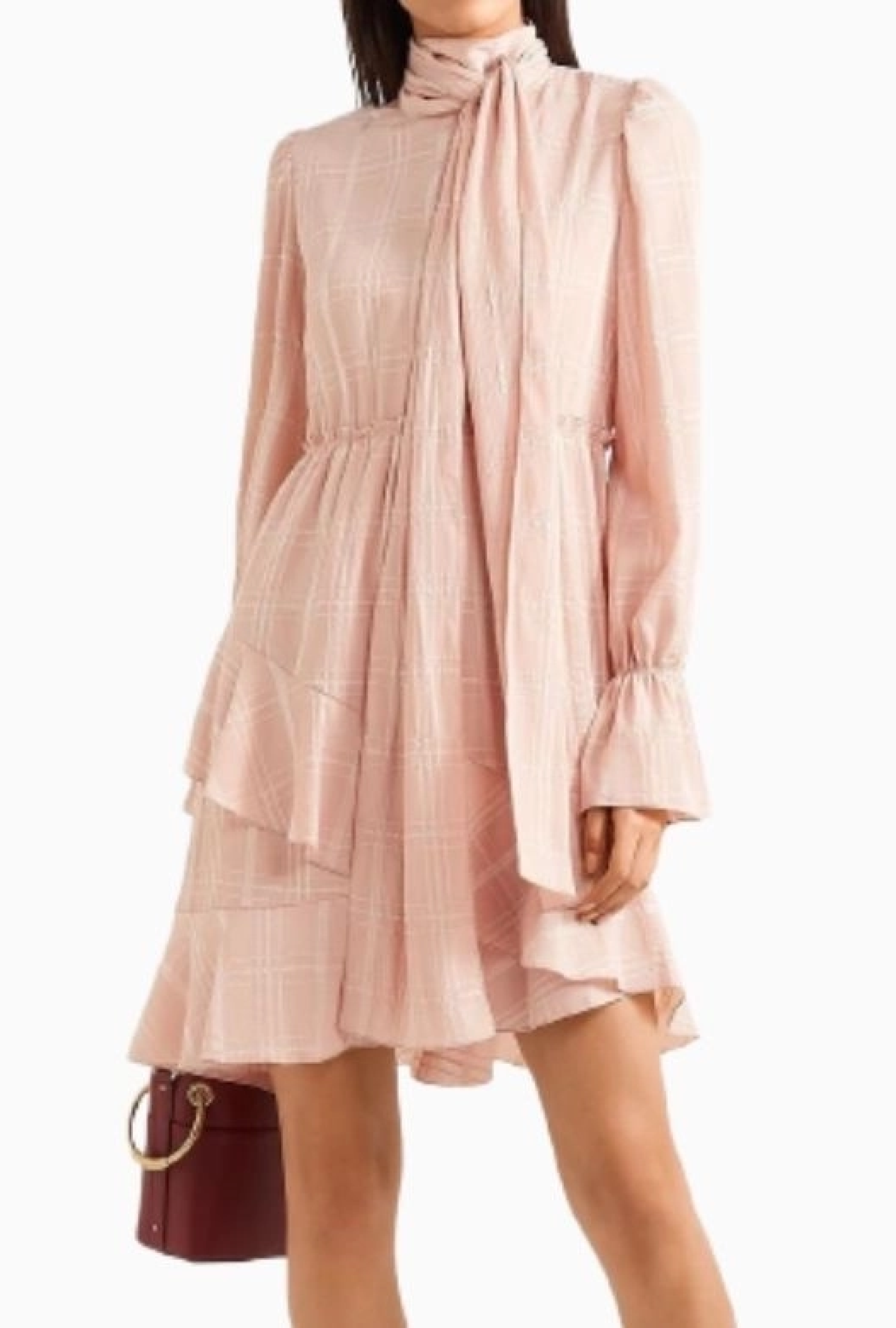 Robe Blush Ruffle Hem