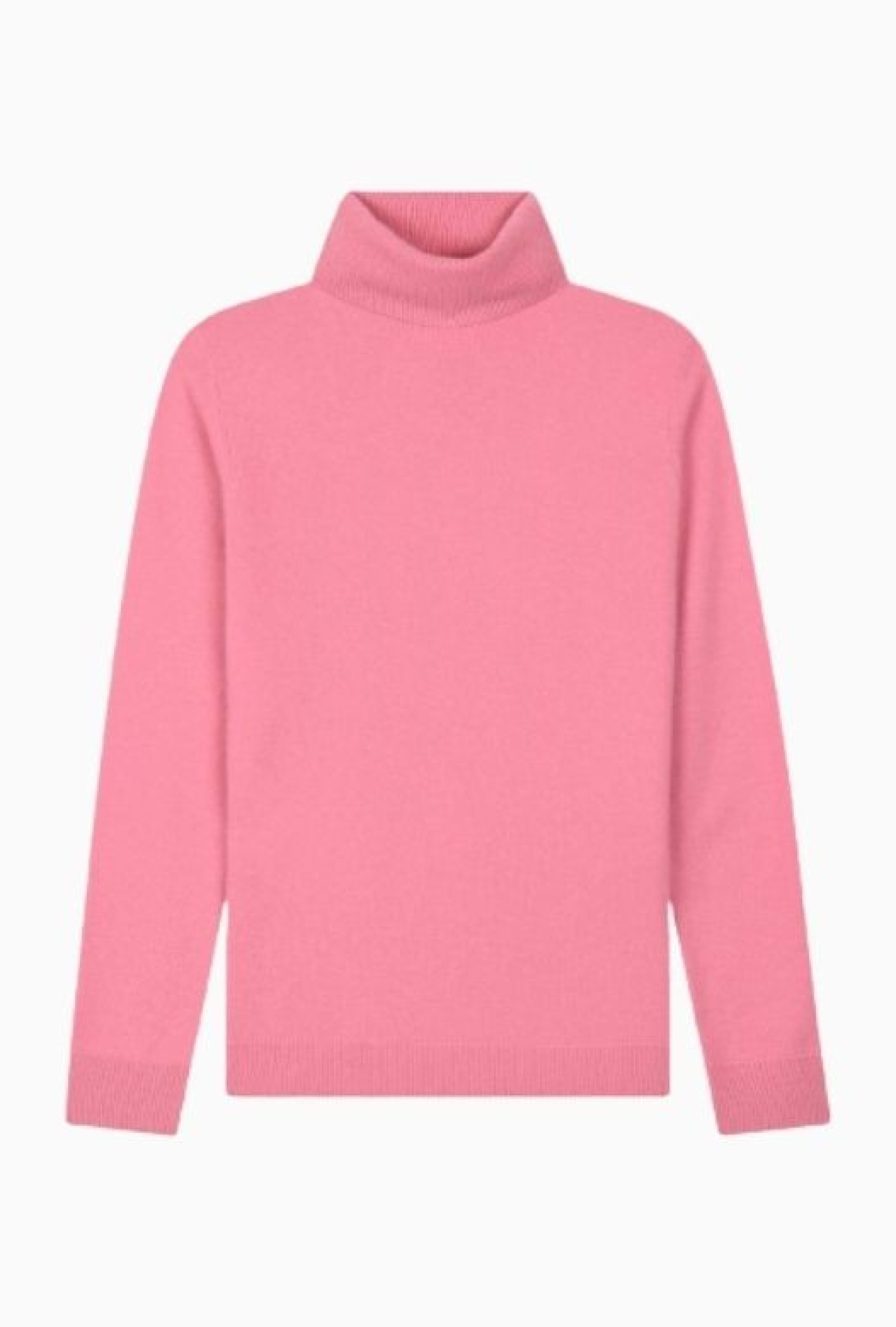 Pull Col Roulé Rose