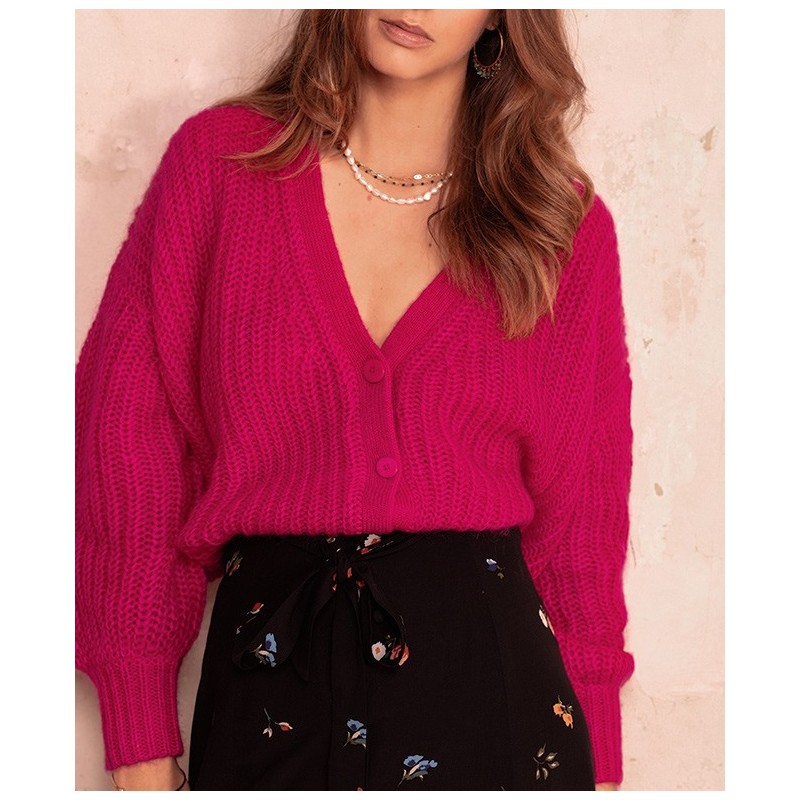 Gilet Sezane Achille Rose