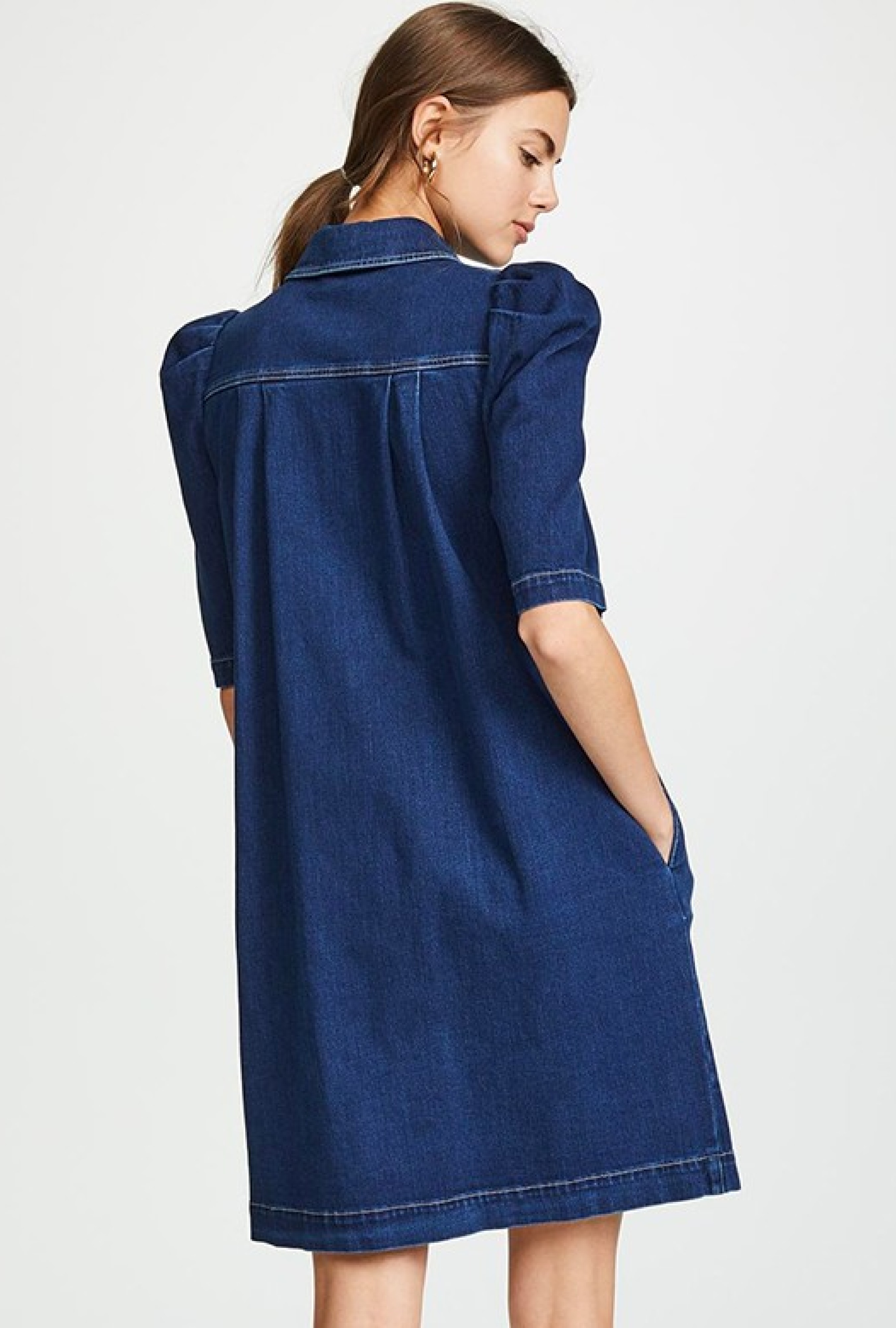 Robe See By Chloe Denim Collared-Exclusivité web