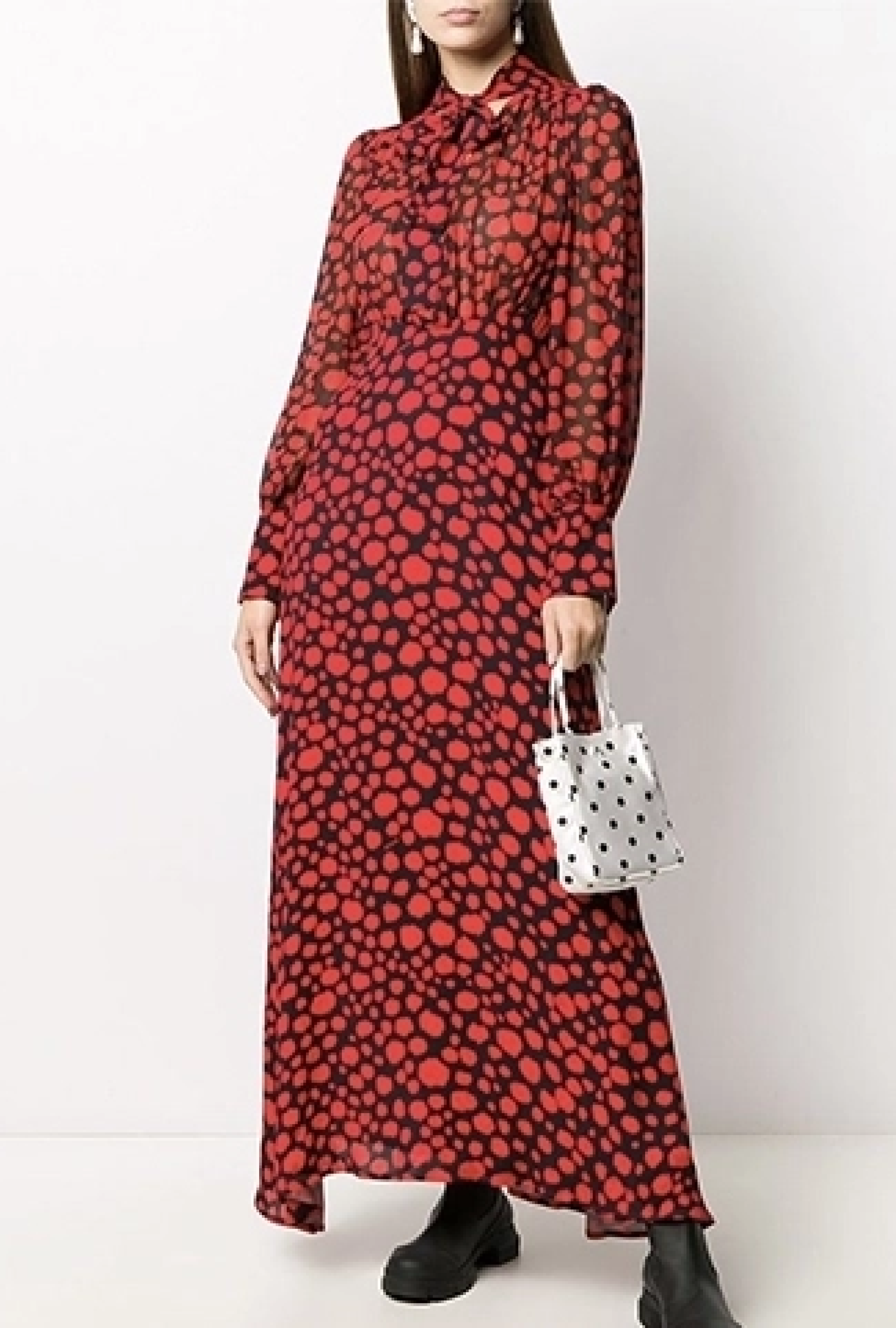 Robe Black Red Printed-Exclusivité web