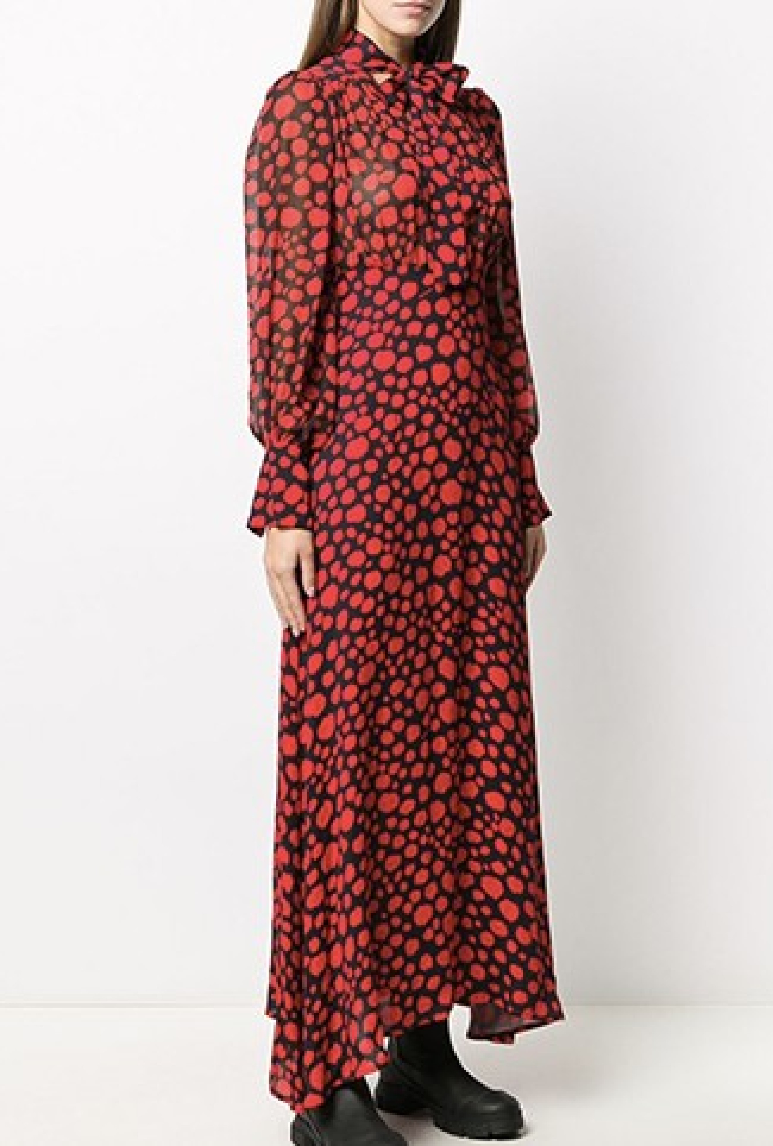 Robe Black Red Printed-Exclusivité web