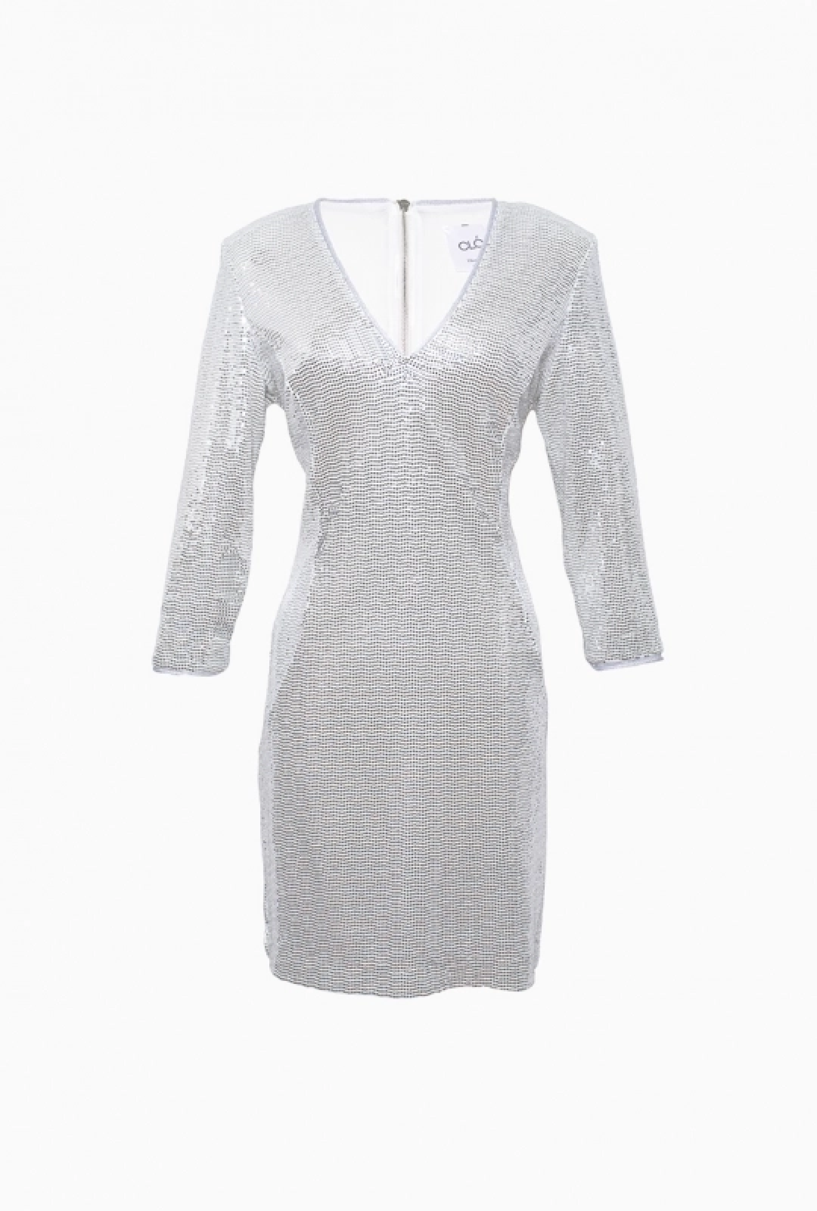 Robe Paillette Argente-Exclusivité web