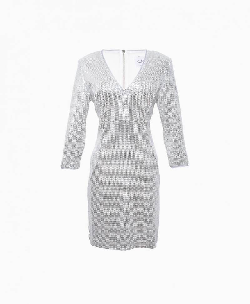 Robe CLO Paillette Argente-Exclusivité web