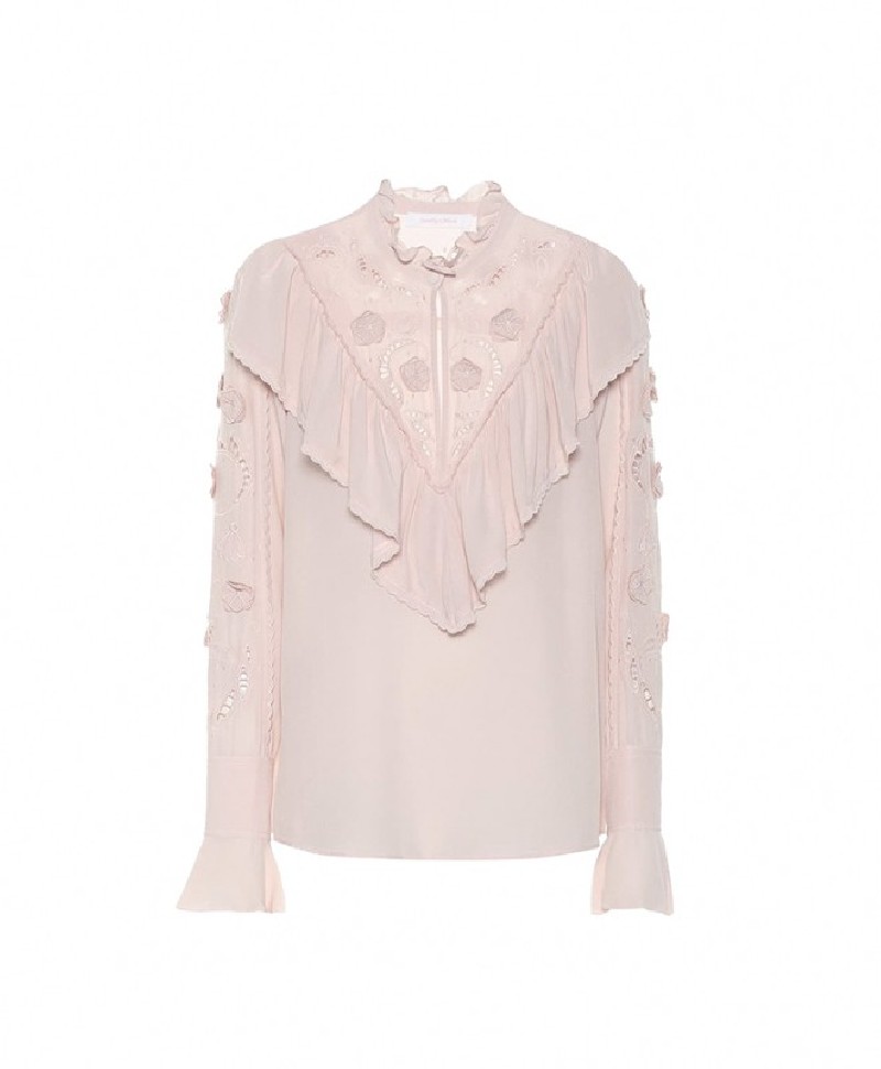 Blouse See By Chloe Blushed Ruffled