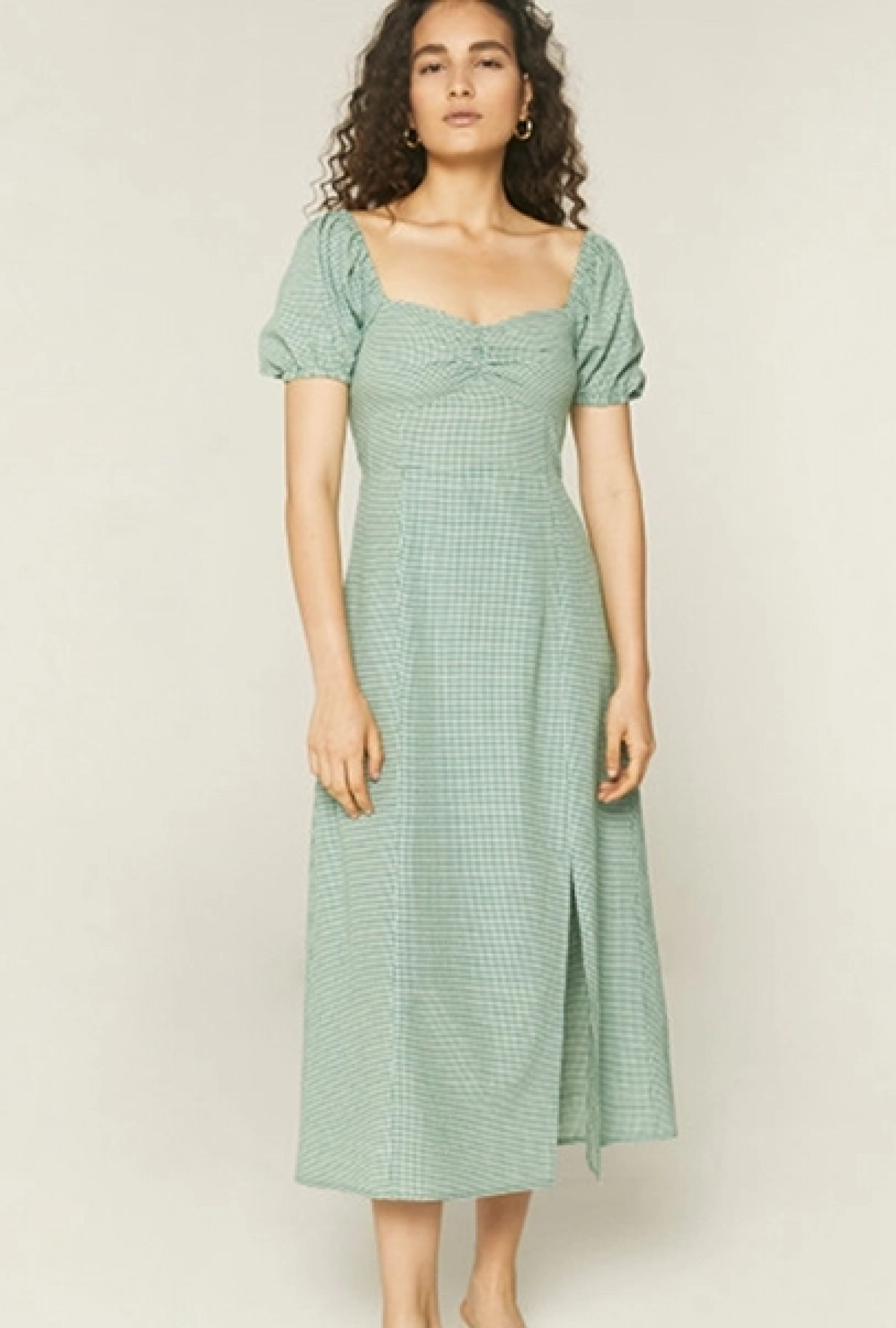 Robe Gingham Green