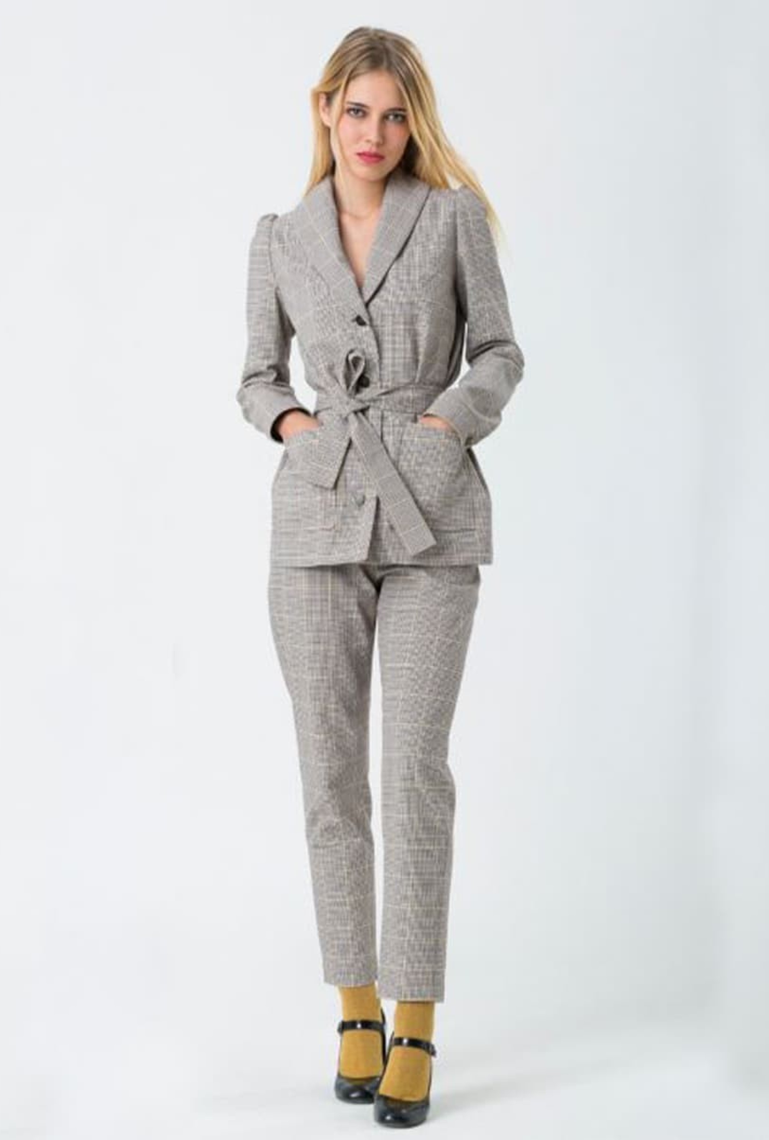 Pantalon Gris à Carreaux