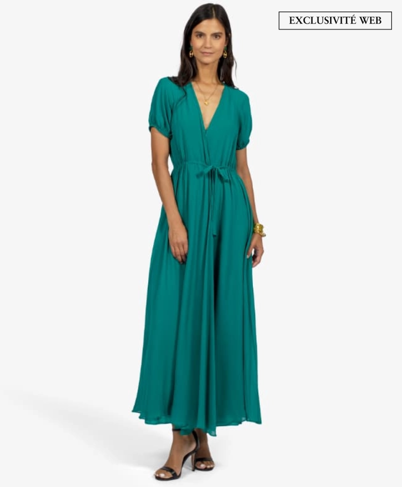Robe portefeuille verte