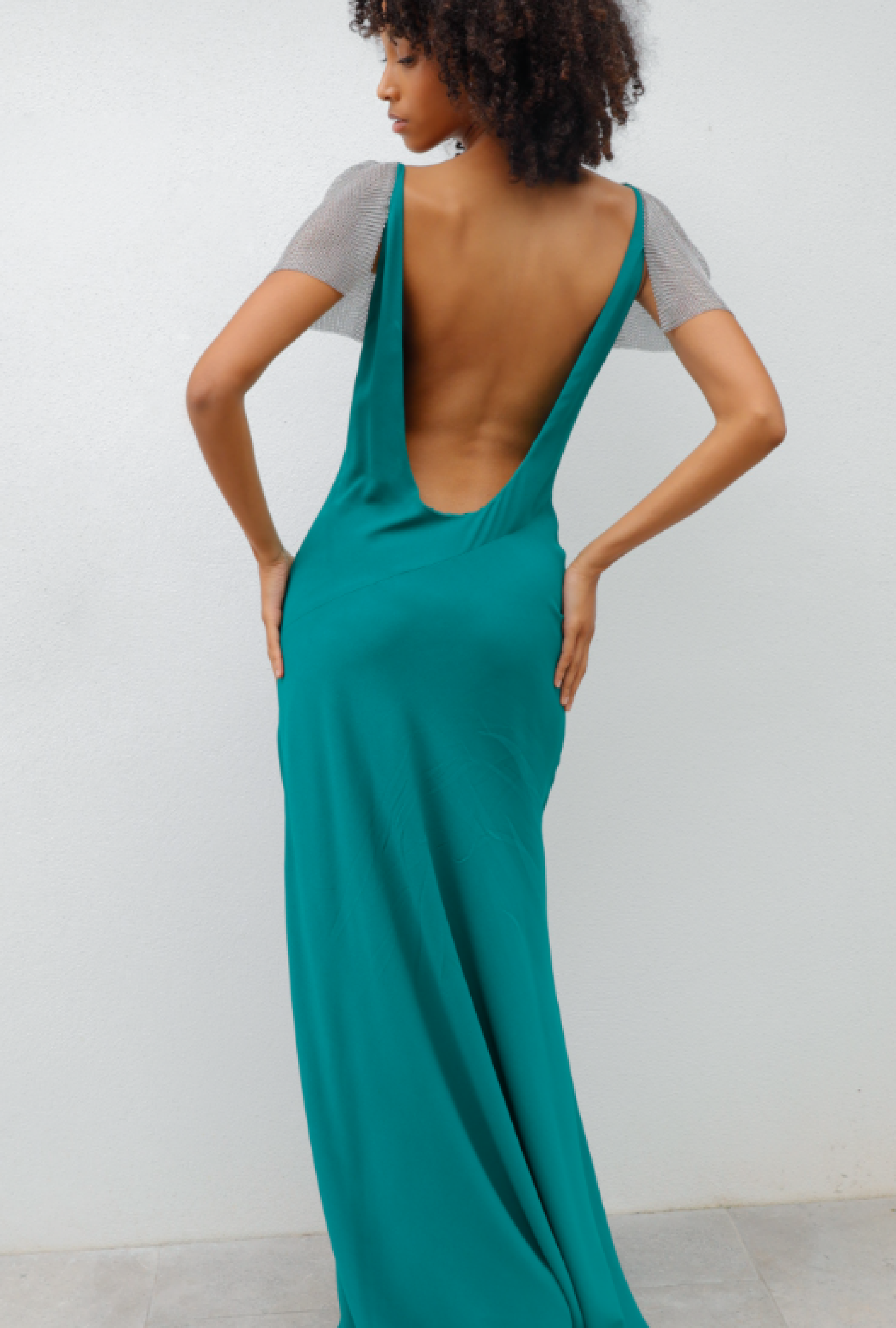 Robe bi-matière métal