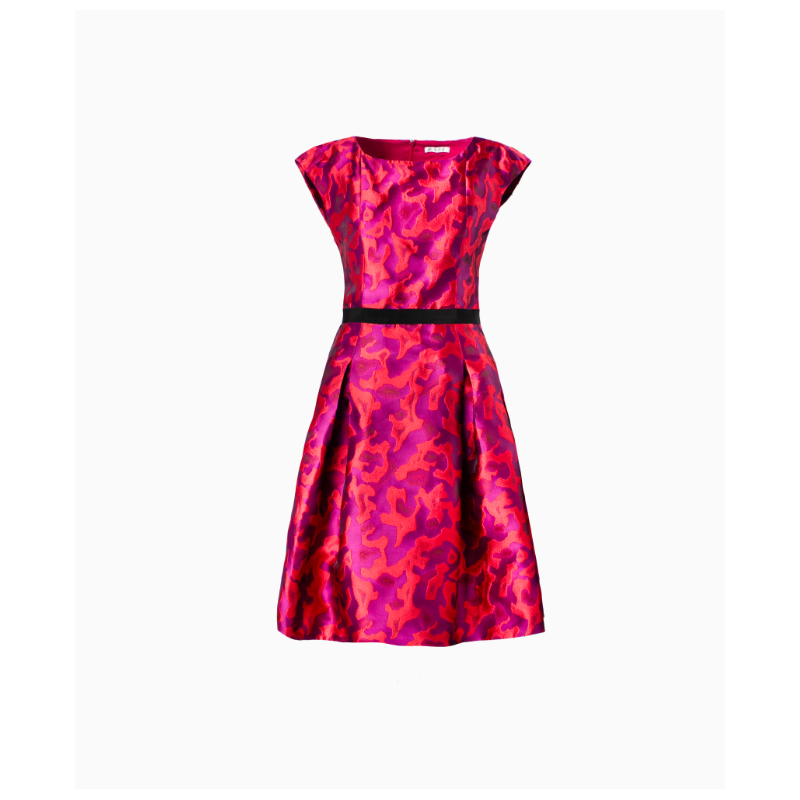 Robe Violette Et Orange Années 50