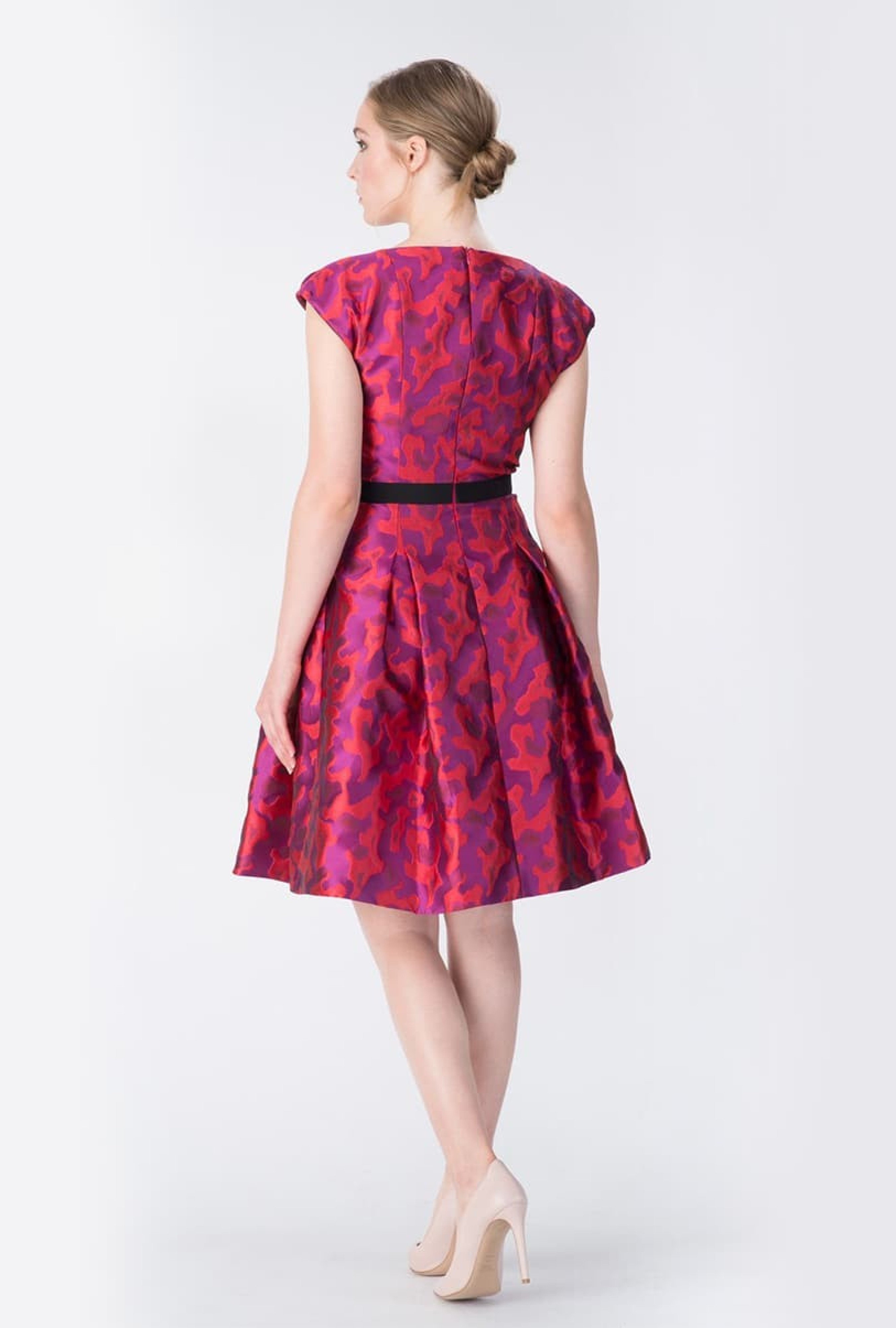 Robe Violette Et Orange Années 50