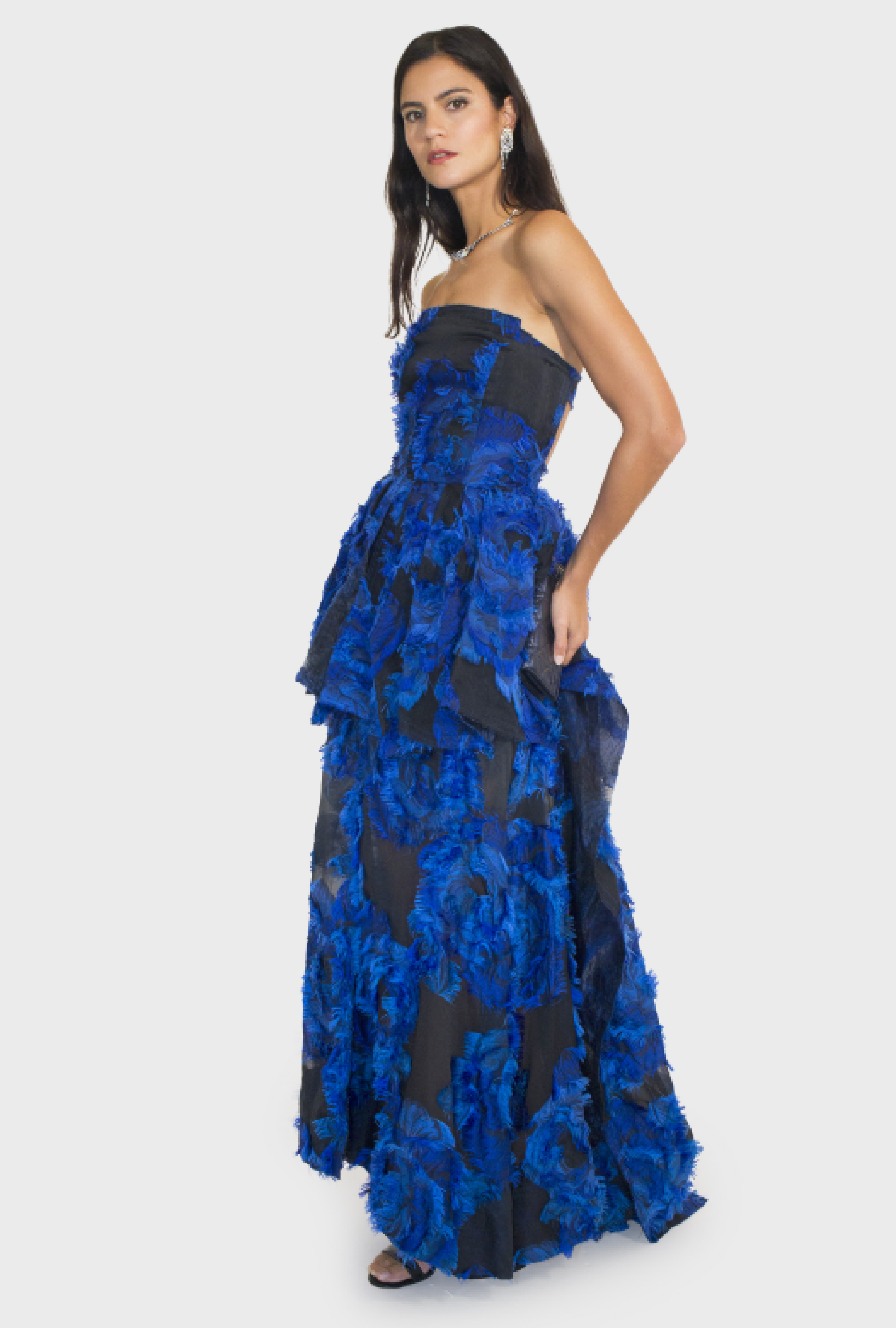 Robe Bustier Basque Bleu