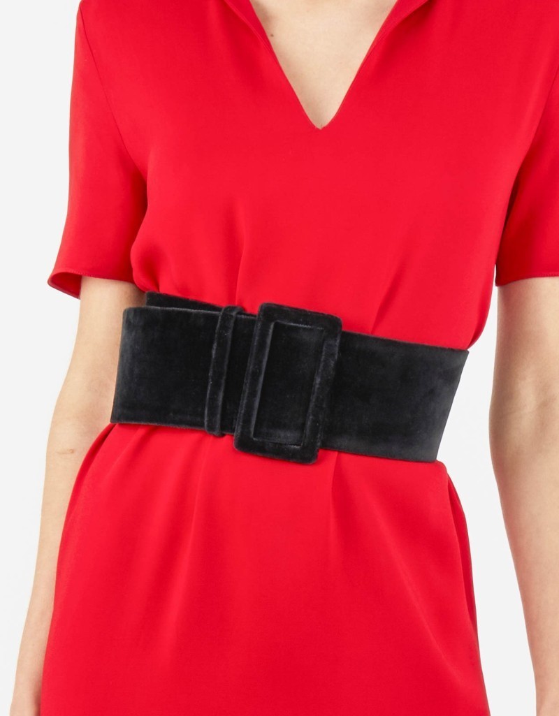 Ceinture Ungaro Large en Daim Noir