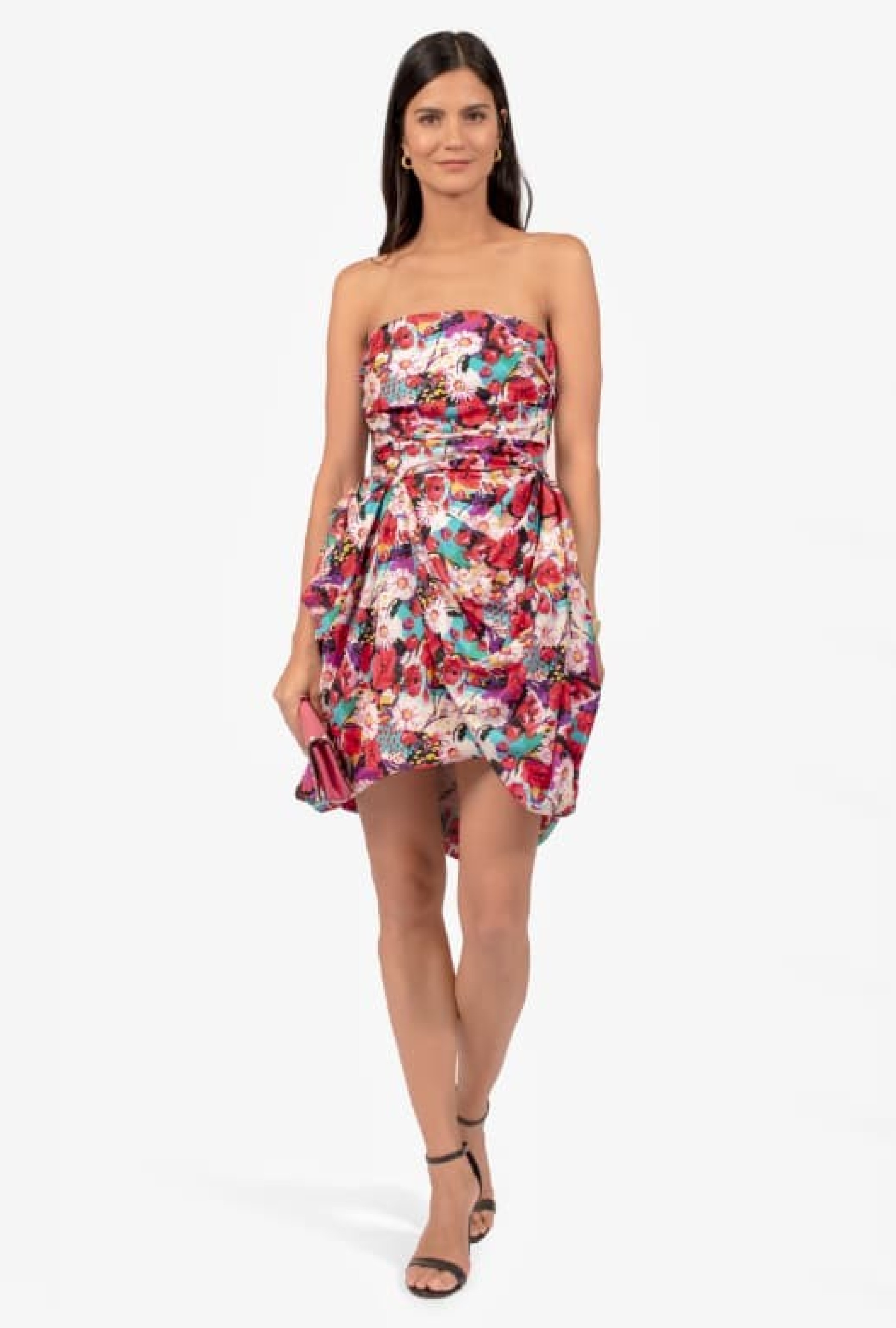 Robe bustier boule fleurie