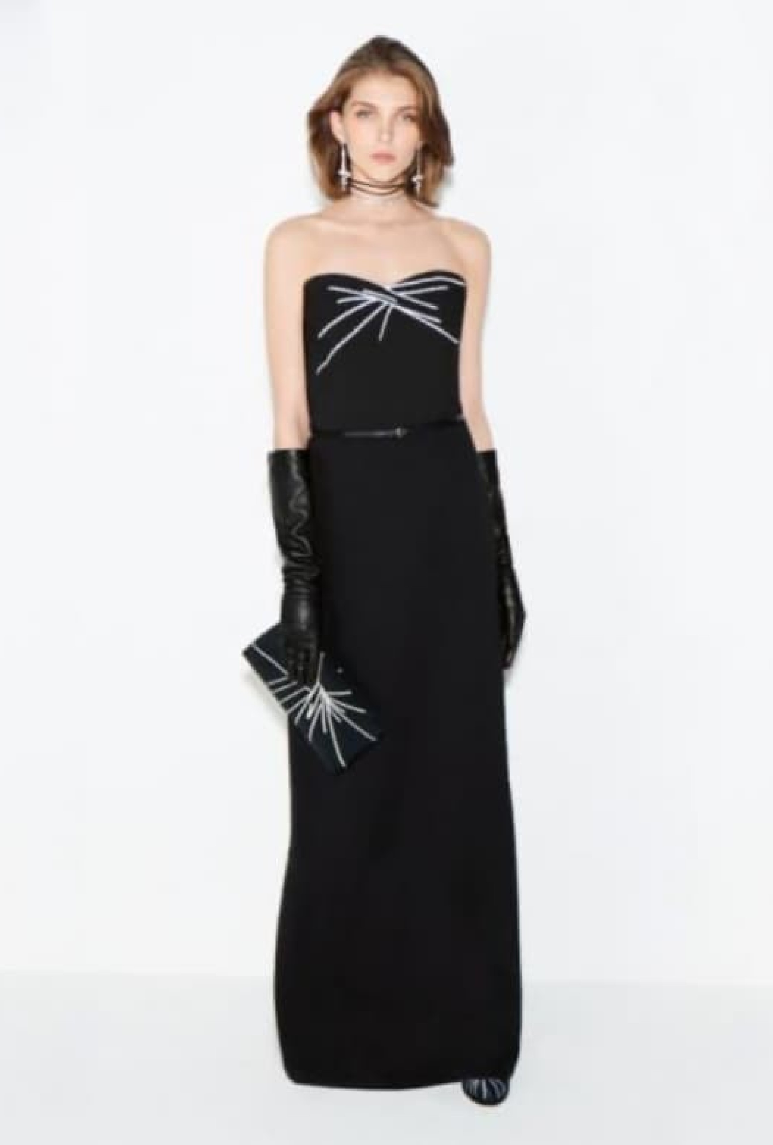 Robe Bustier Jersey Noire