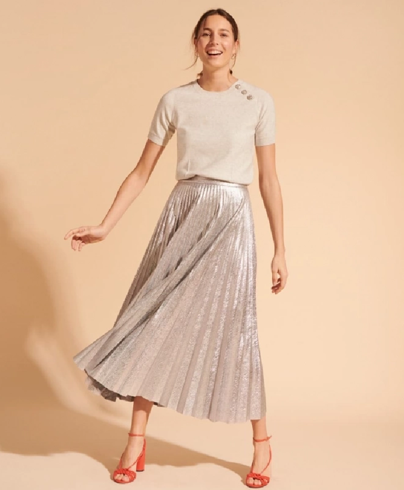 Jupe Tara Jarmon Juline Argentee