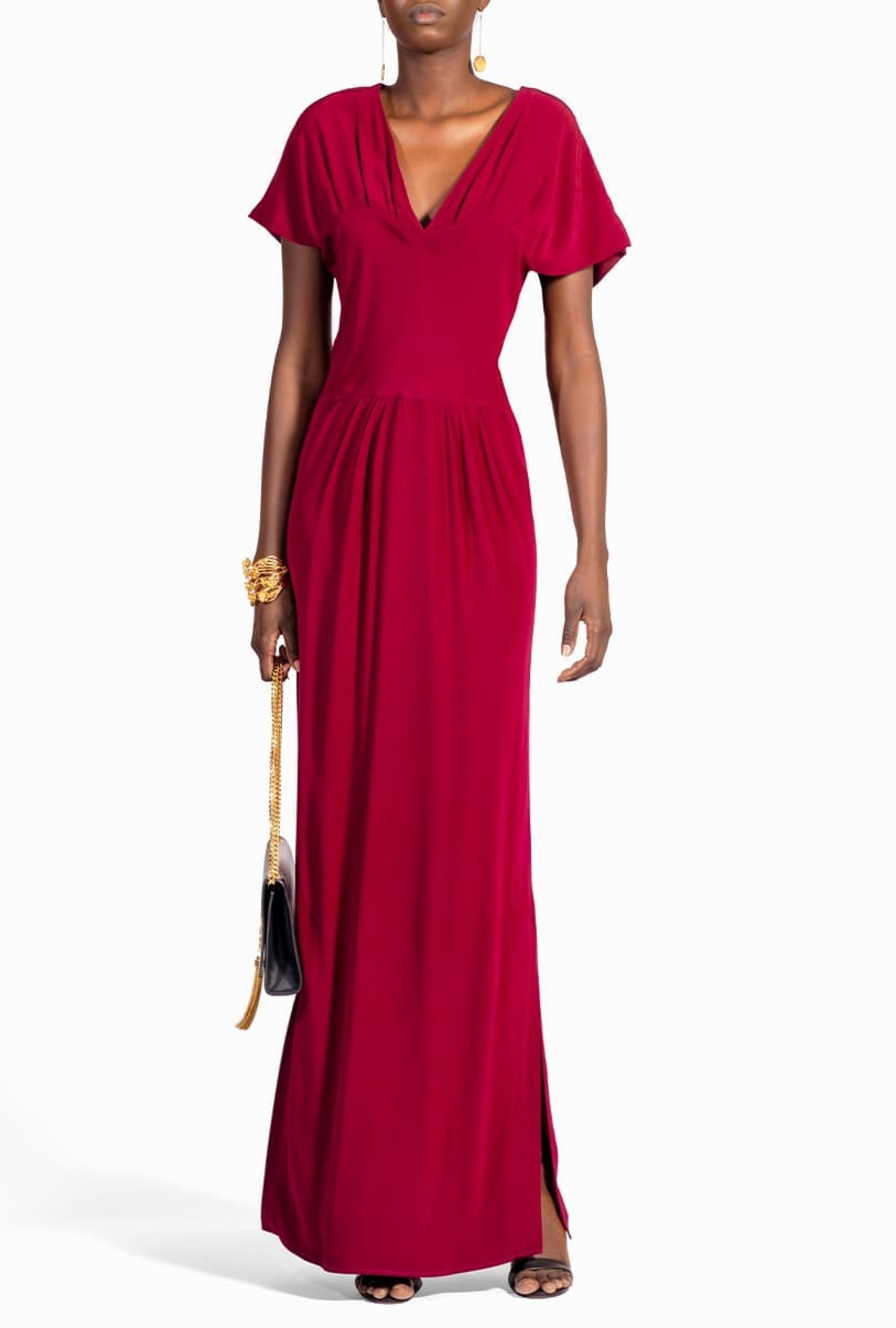 Robe kimono bordeaux