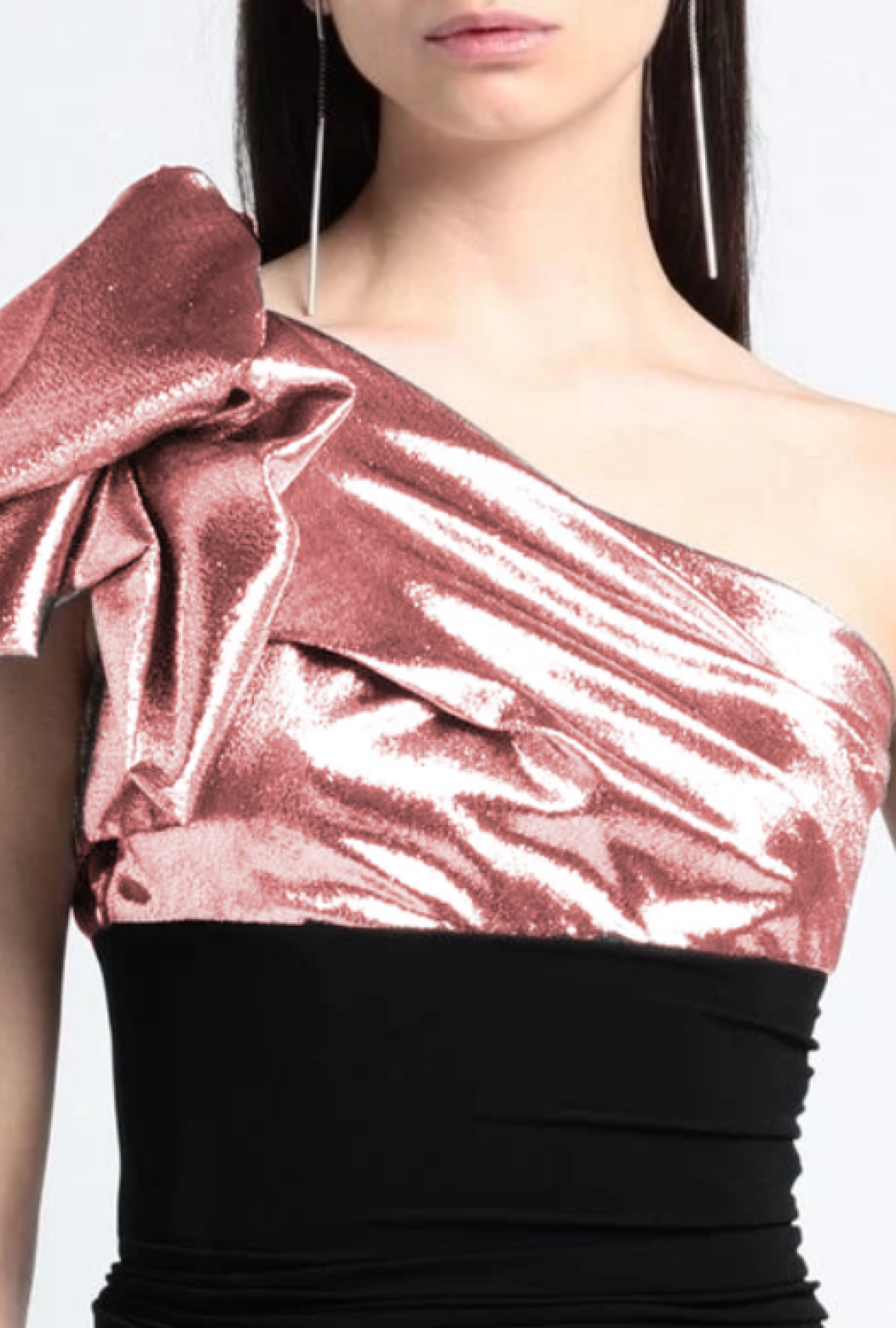 Robe Jersey de soie top asymétrique