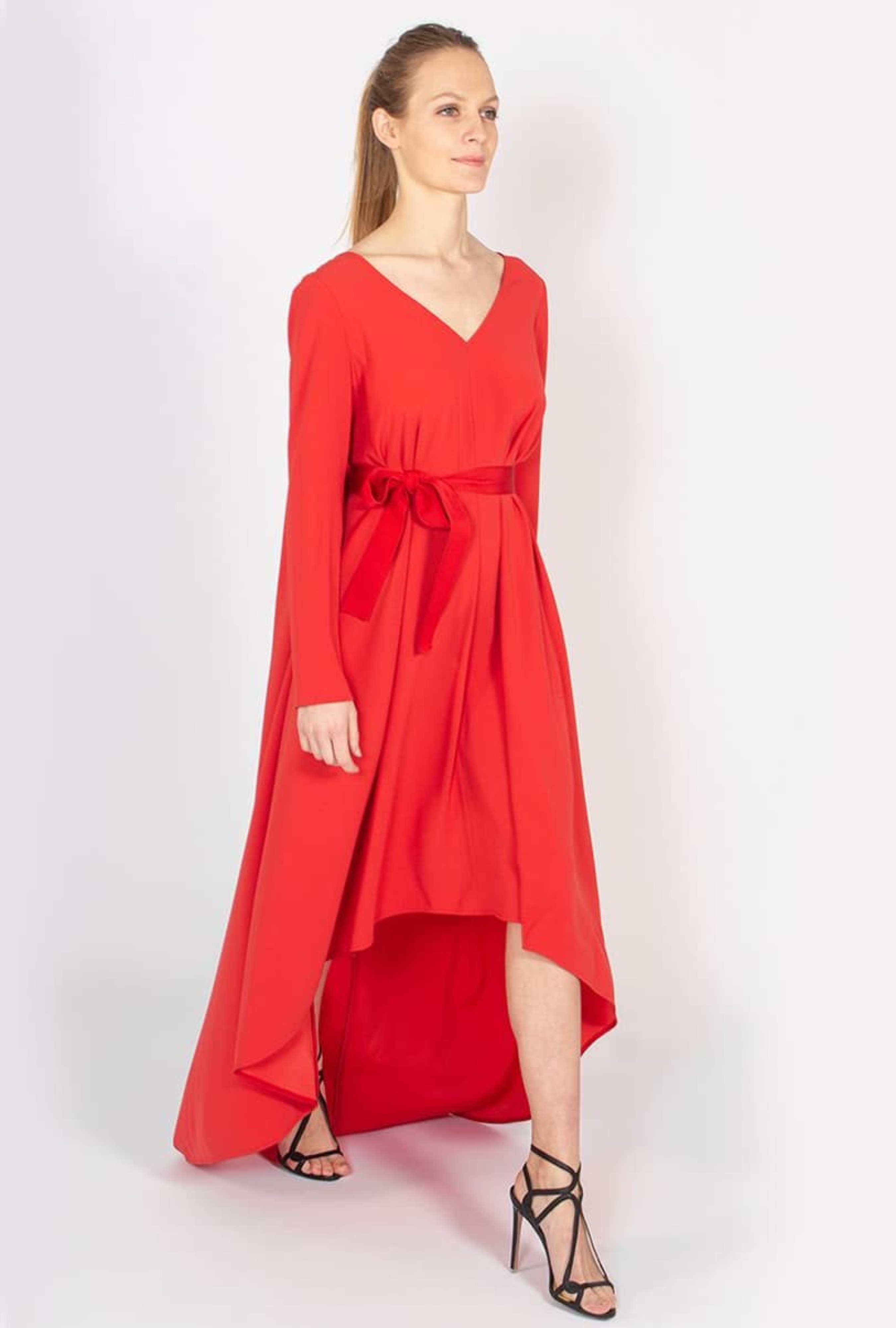 Robe Tunique Rouge Traîne