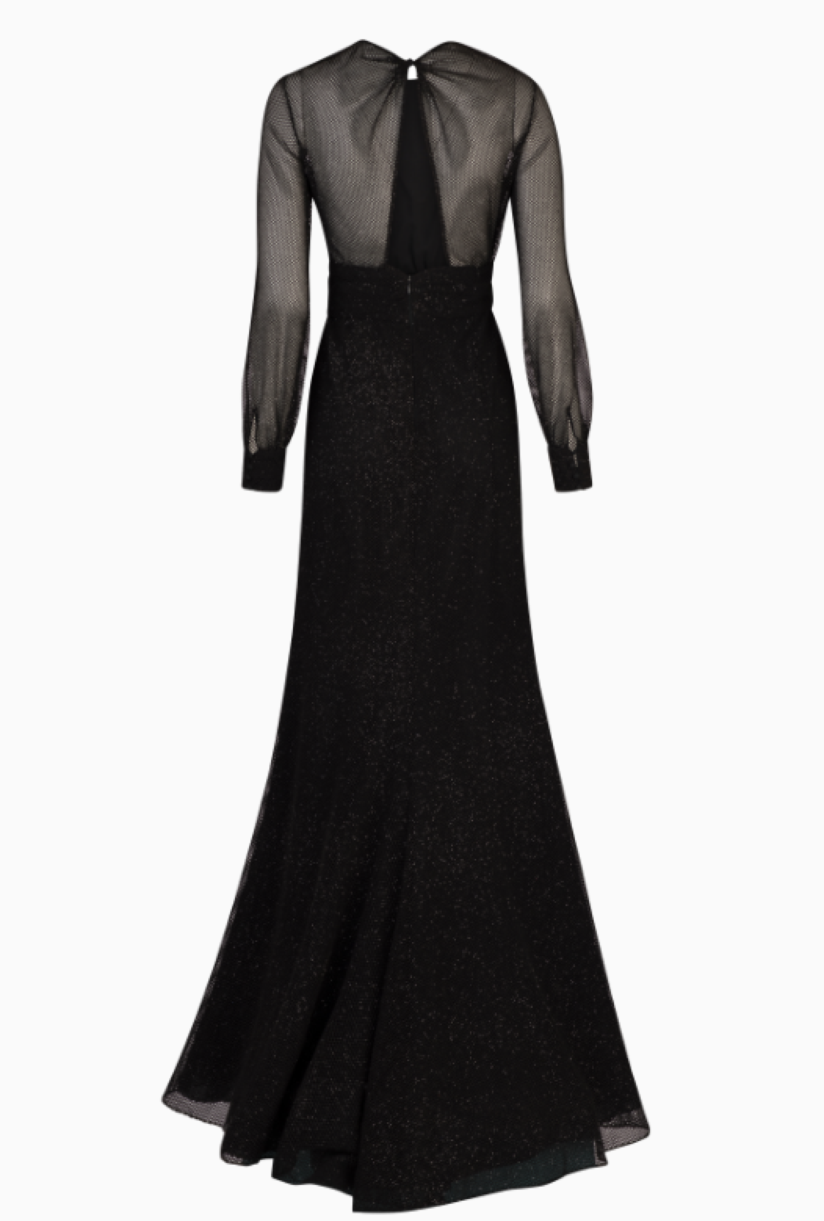 Robe Résille Noire Brillante