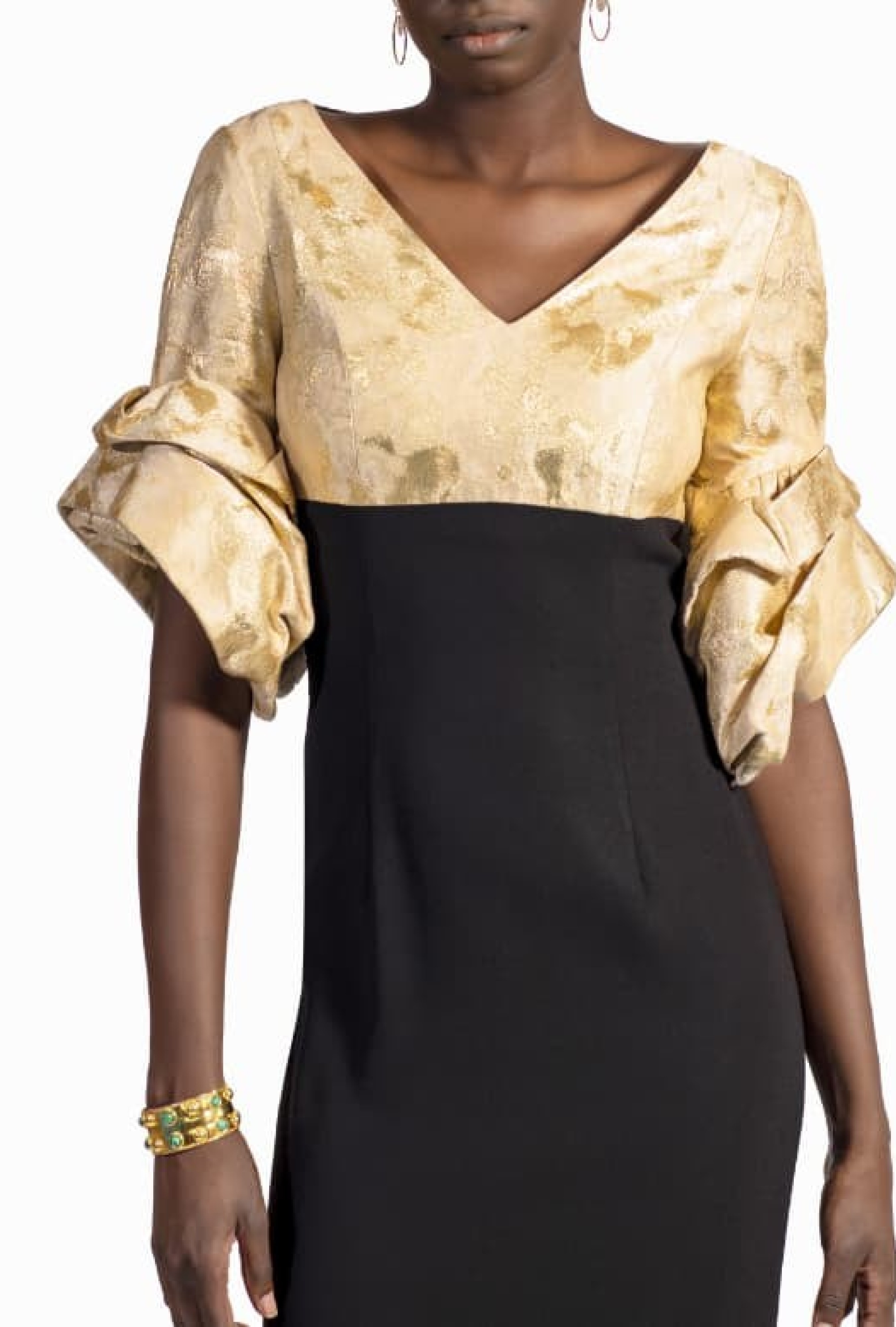 Robe longue Brocard Or