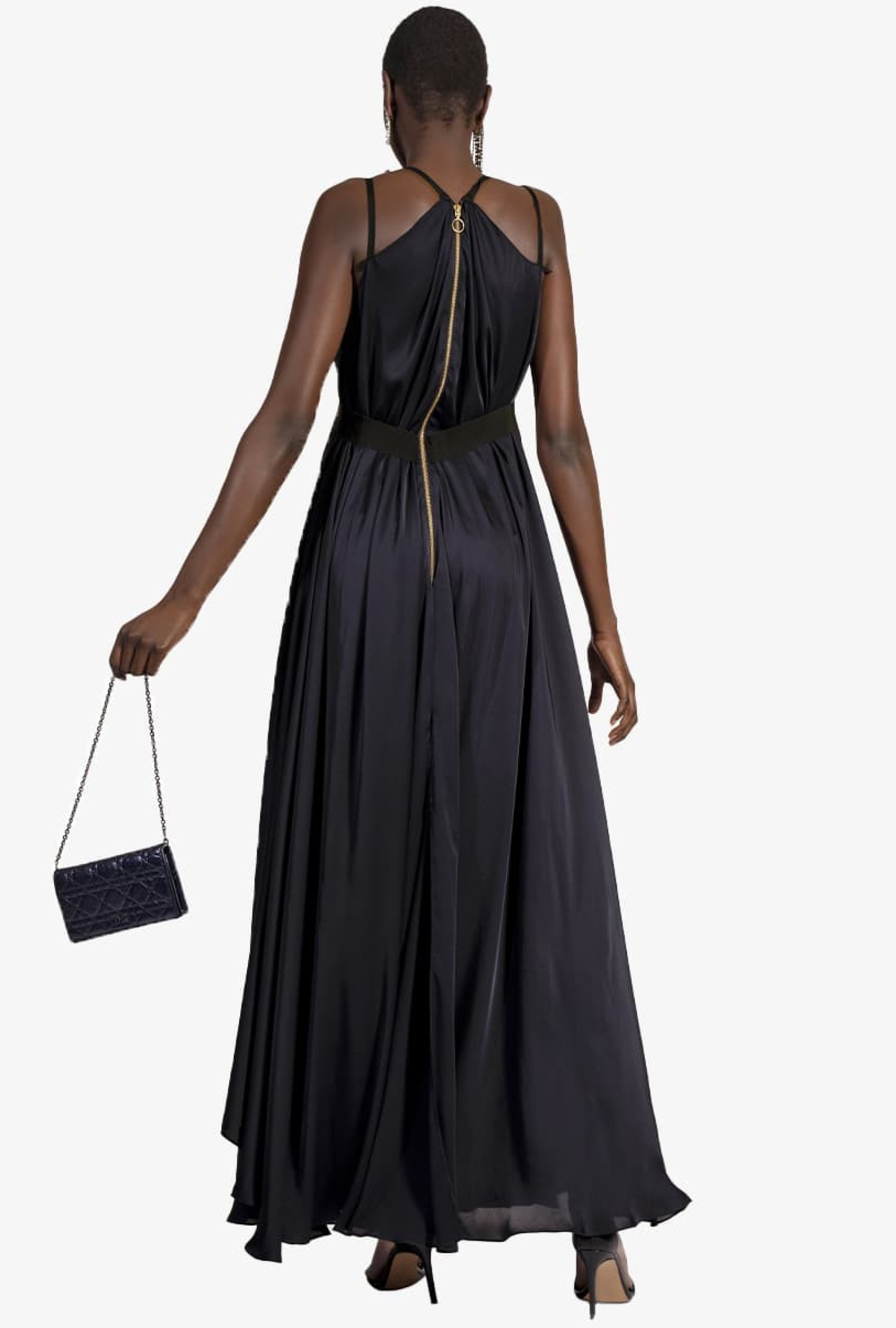 Robe Marine Ceinture Gros Grain