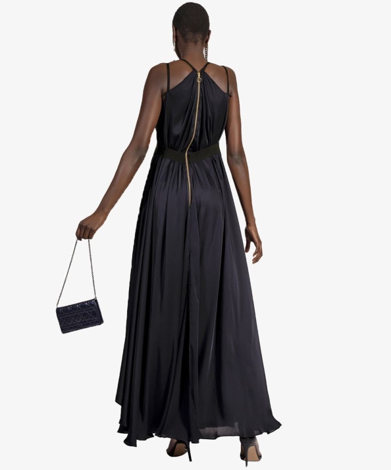 Robe Marine Ceinture Gros Grain