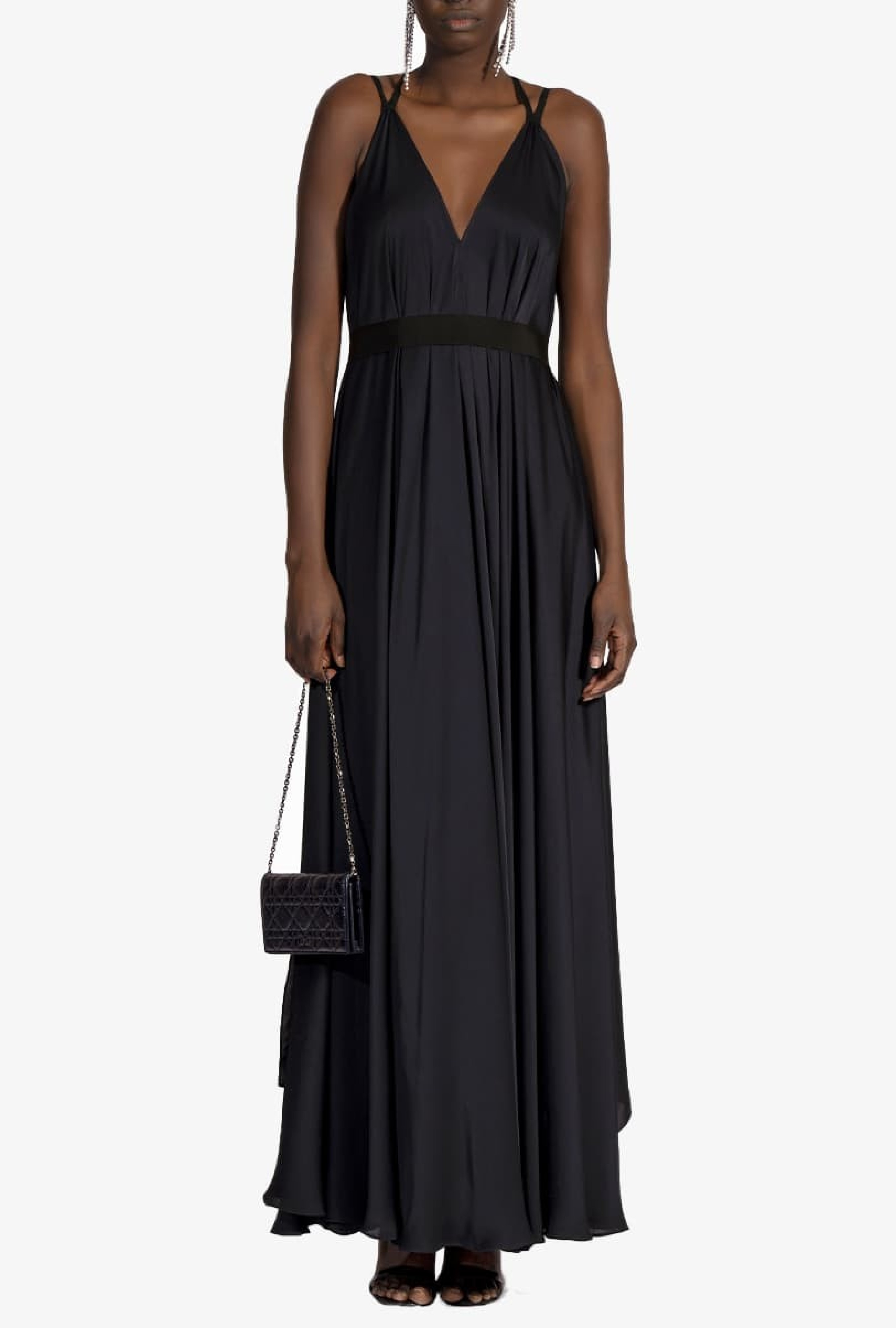 Robe Marine Ceinture Gros Grain