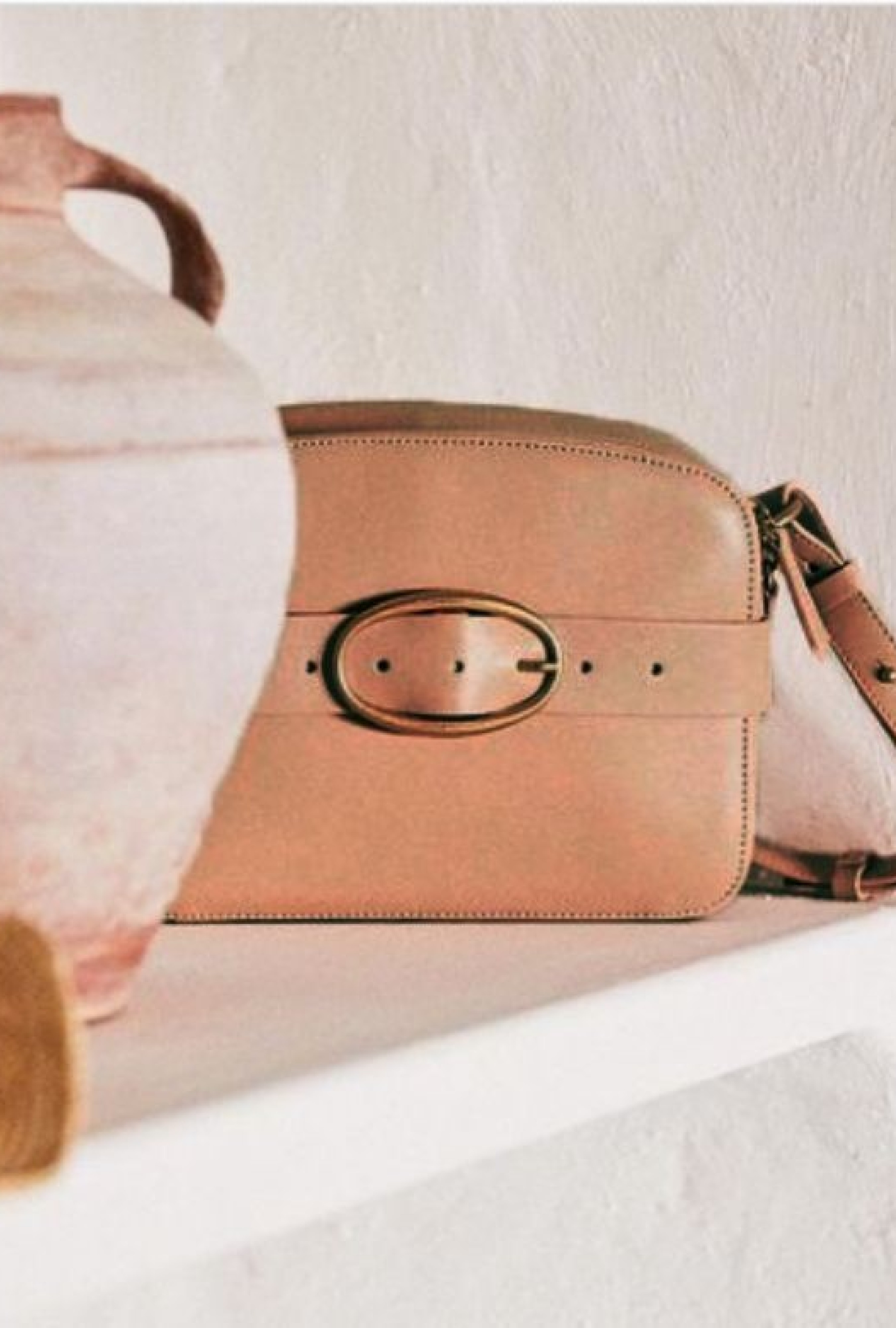 Sac Iris zippé Beige