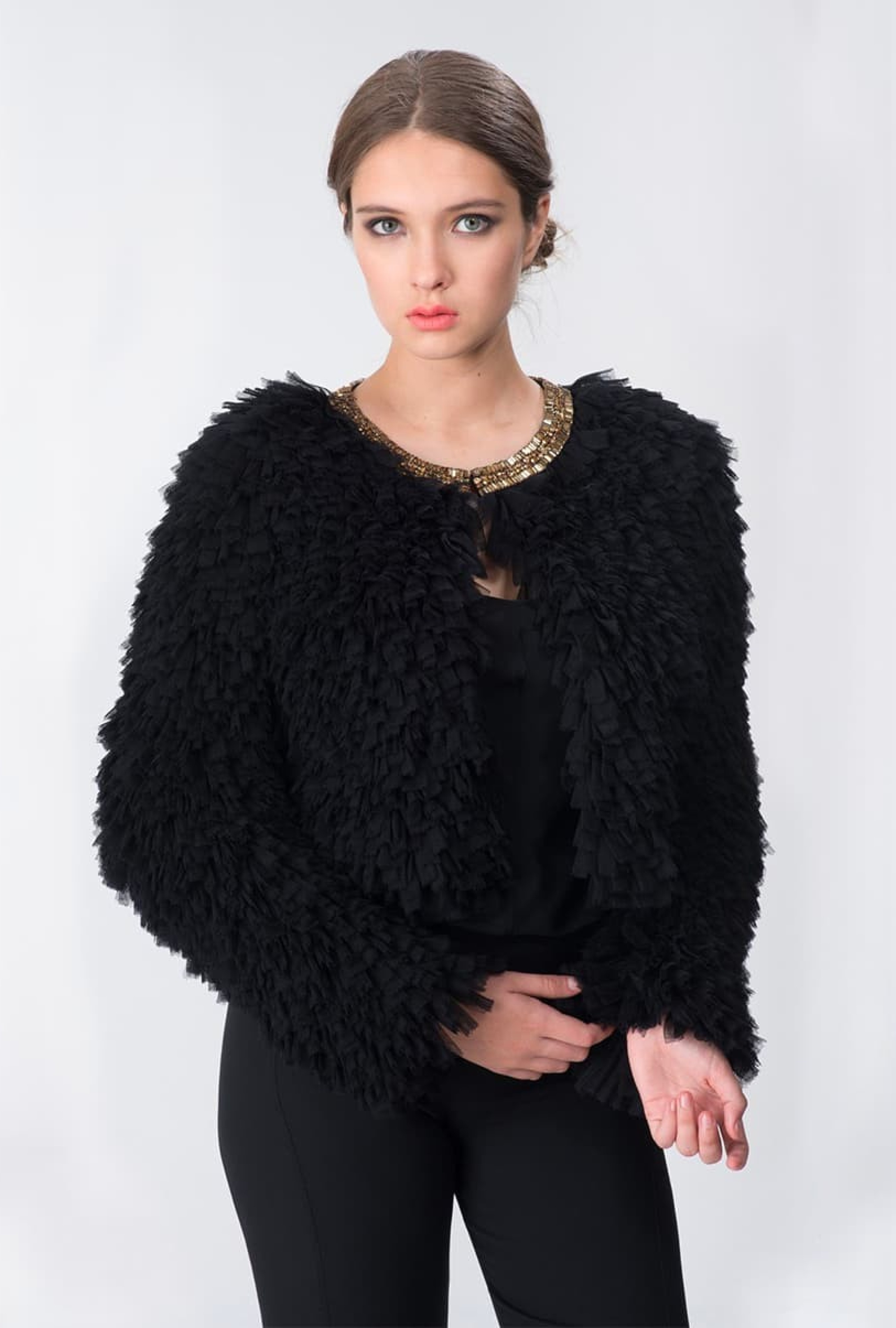Blouson Perle Tulle noire