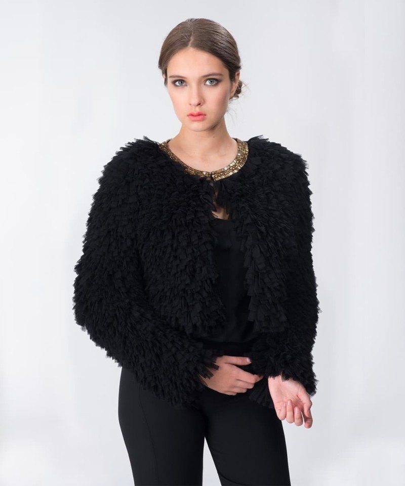 Blouson Perle Tulle noire