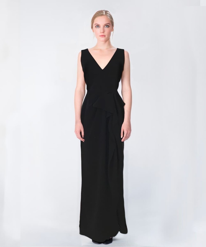 Robe Crêpe de soie Jupe Volantée