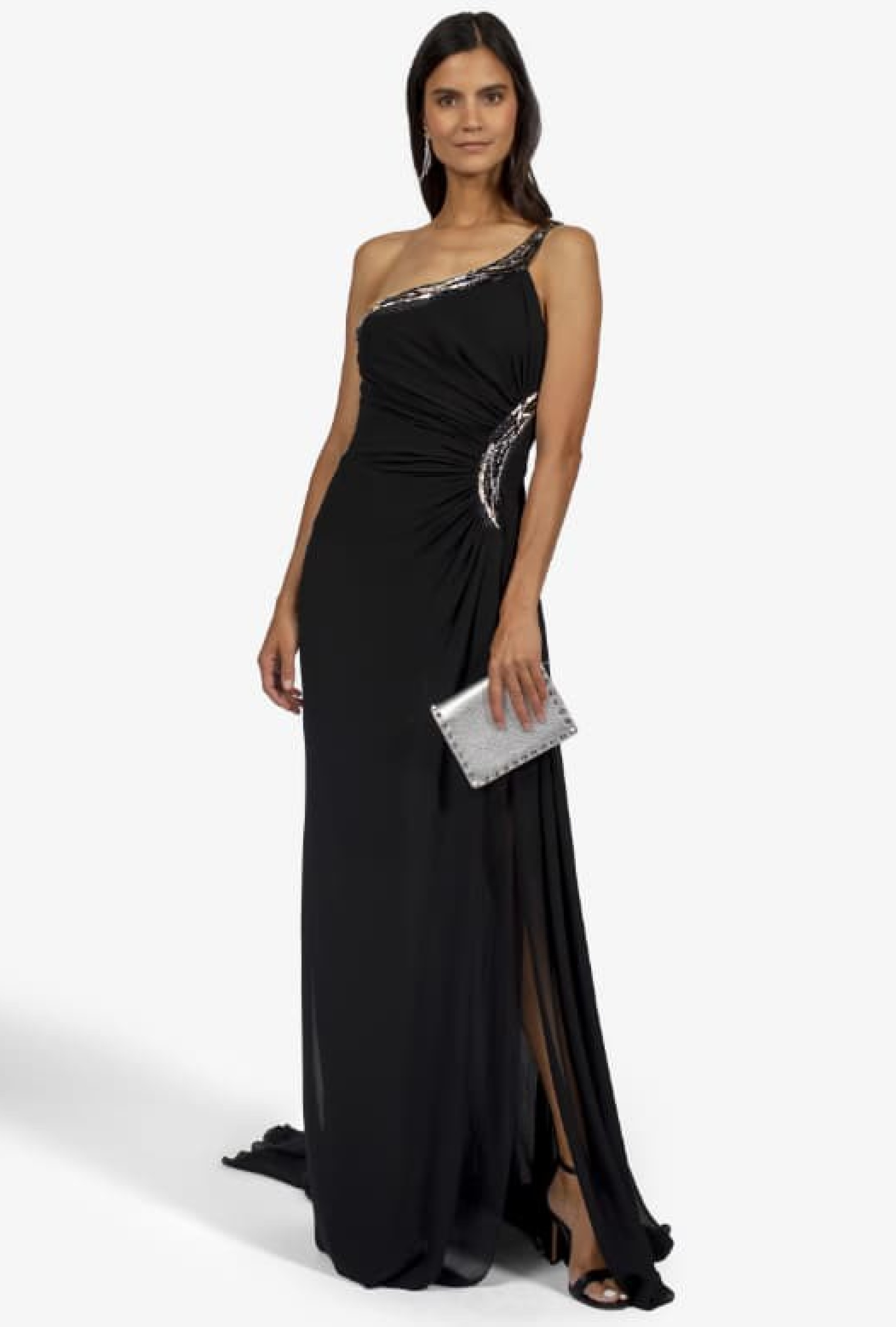 Robe asymétrique Brodée Or