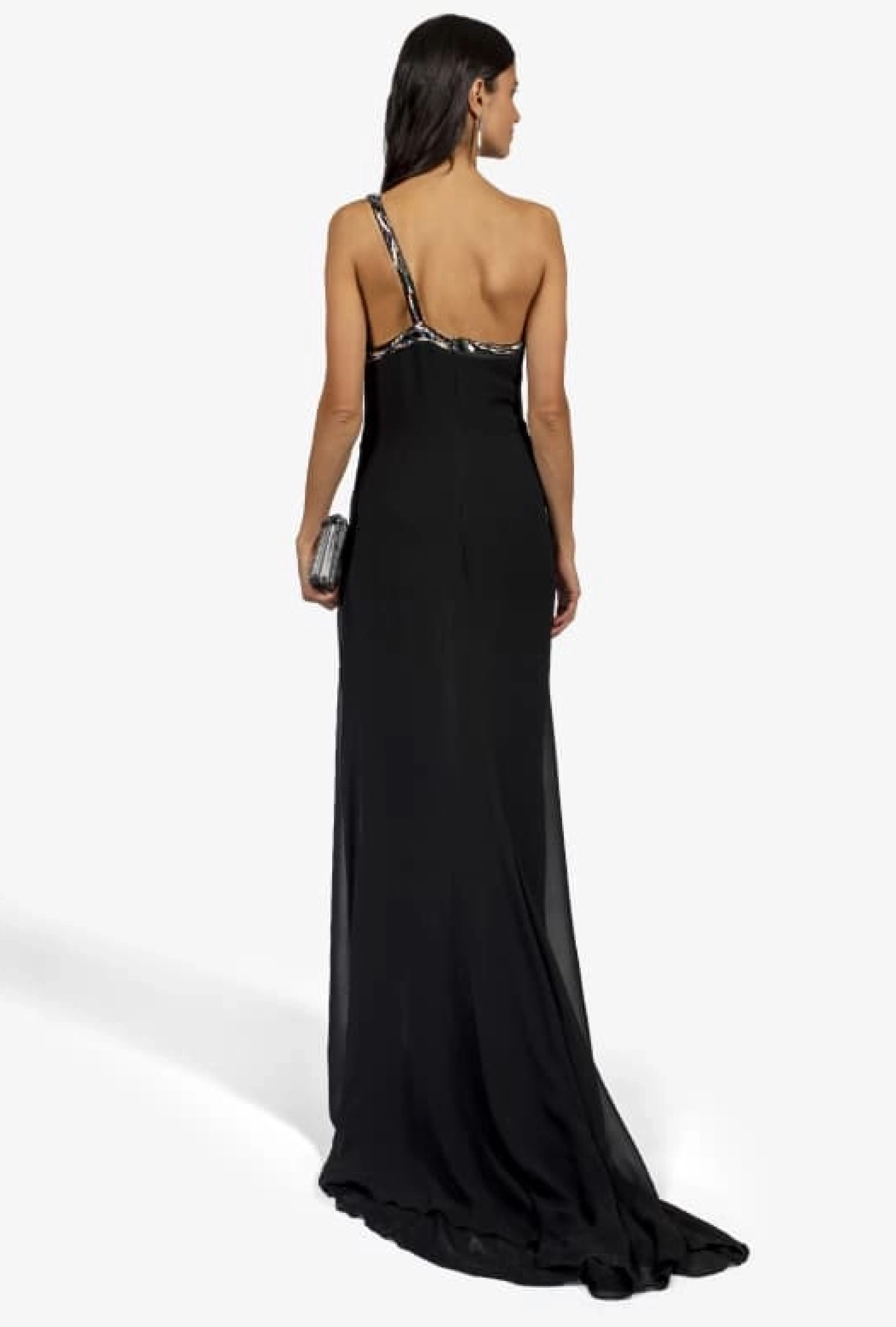 Robe asymétrique Brodée Or