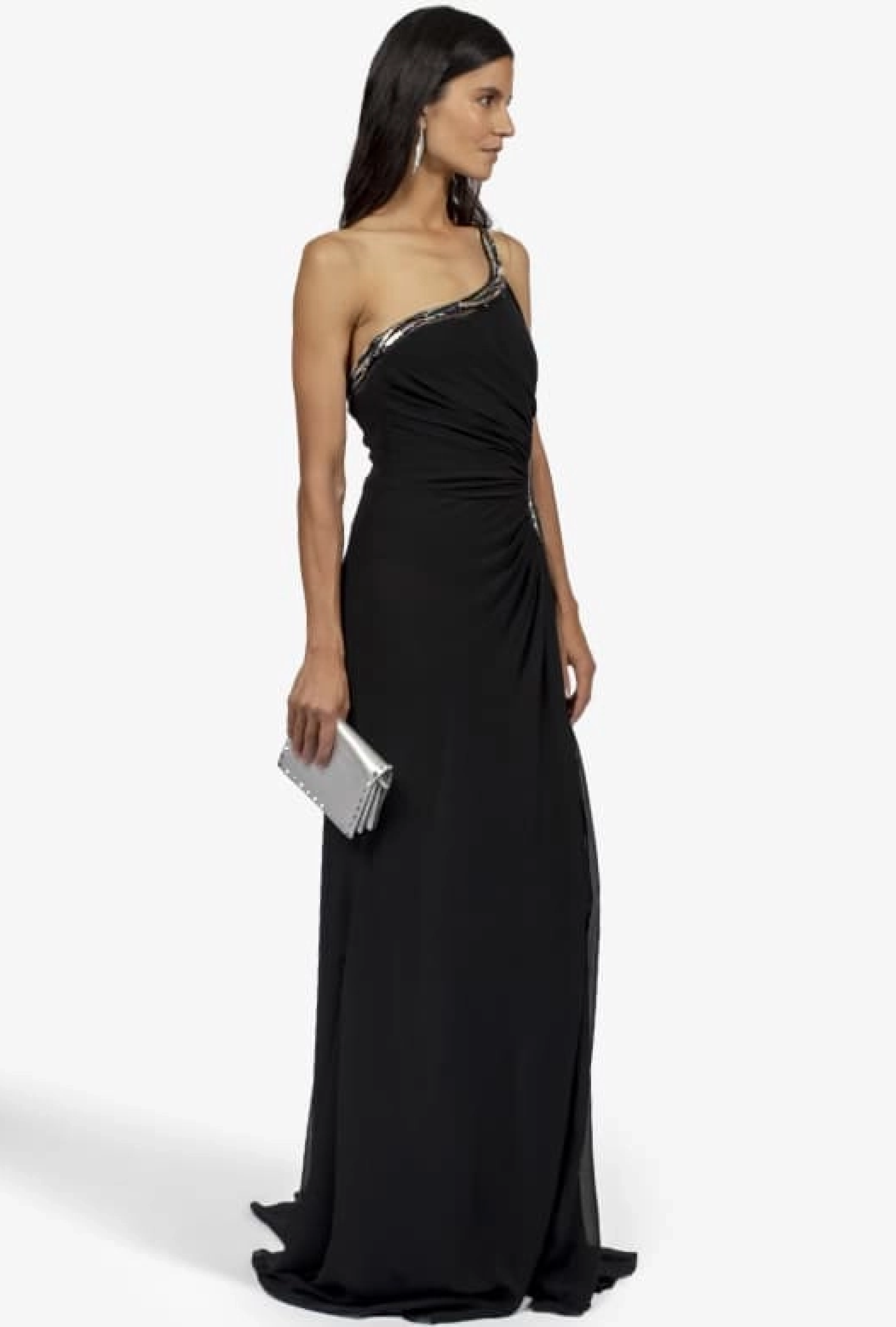 Robe asymétrique Brodée Or