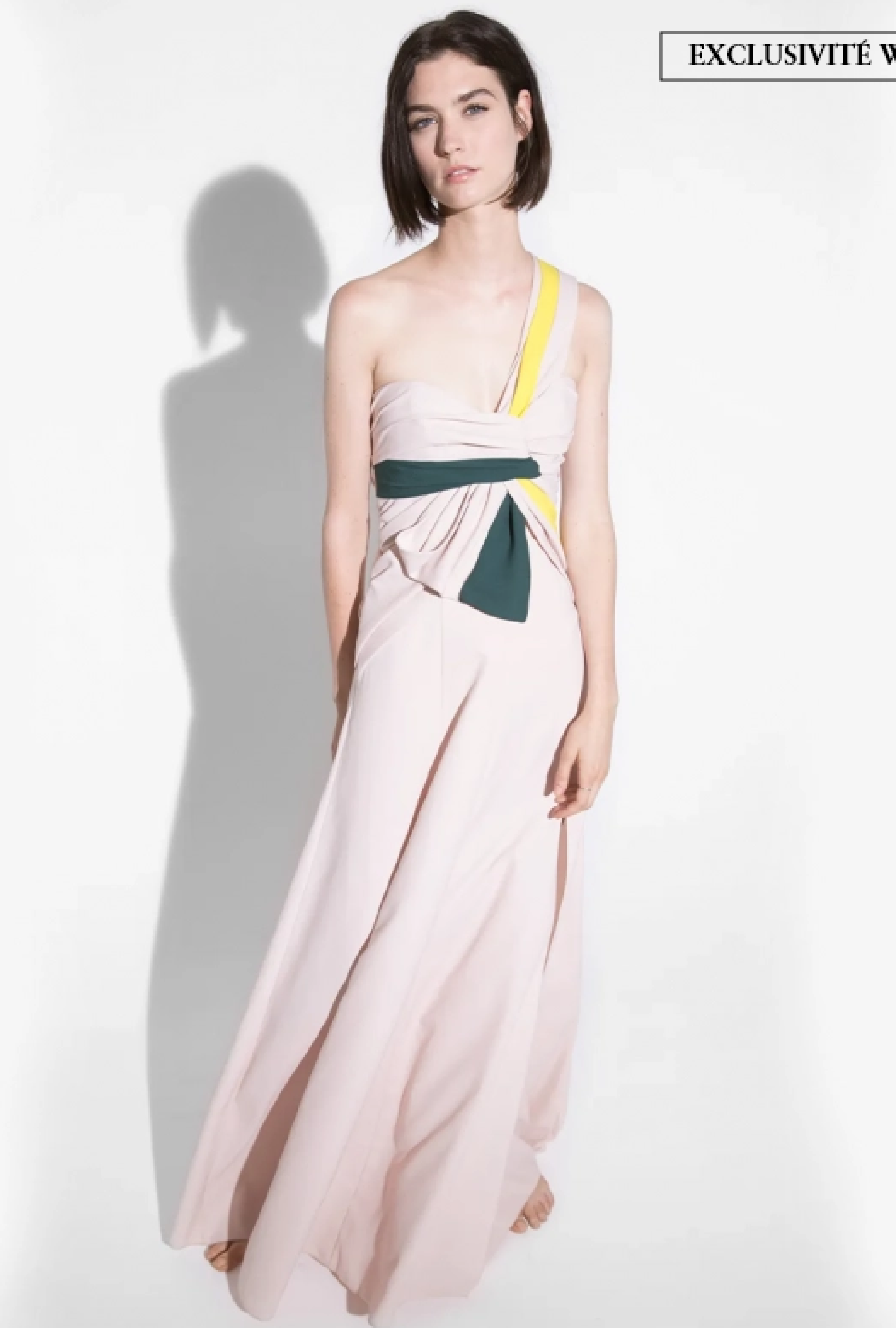 Robe Asymétrique Rose Poudré