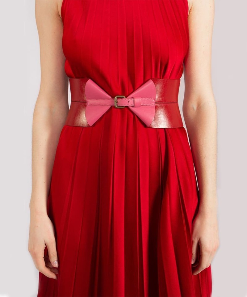 Ceinture Large rouge et rose