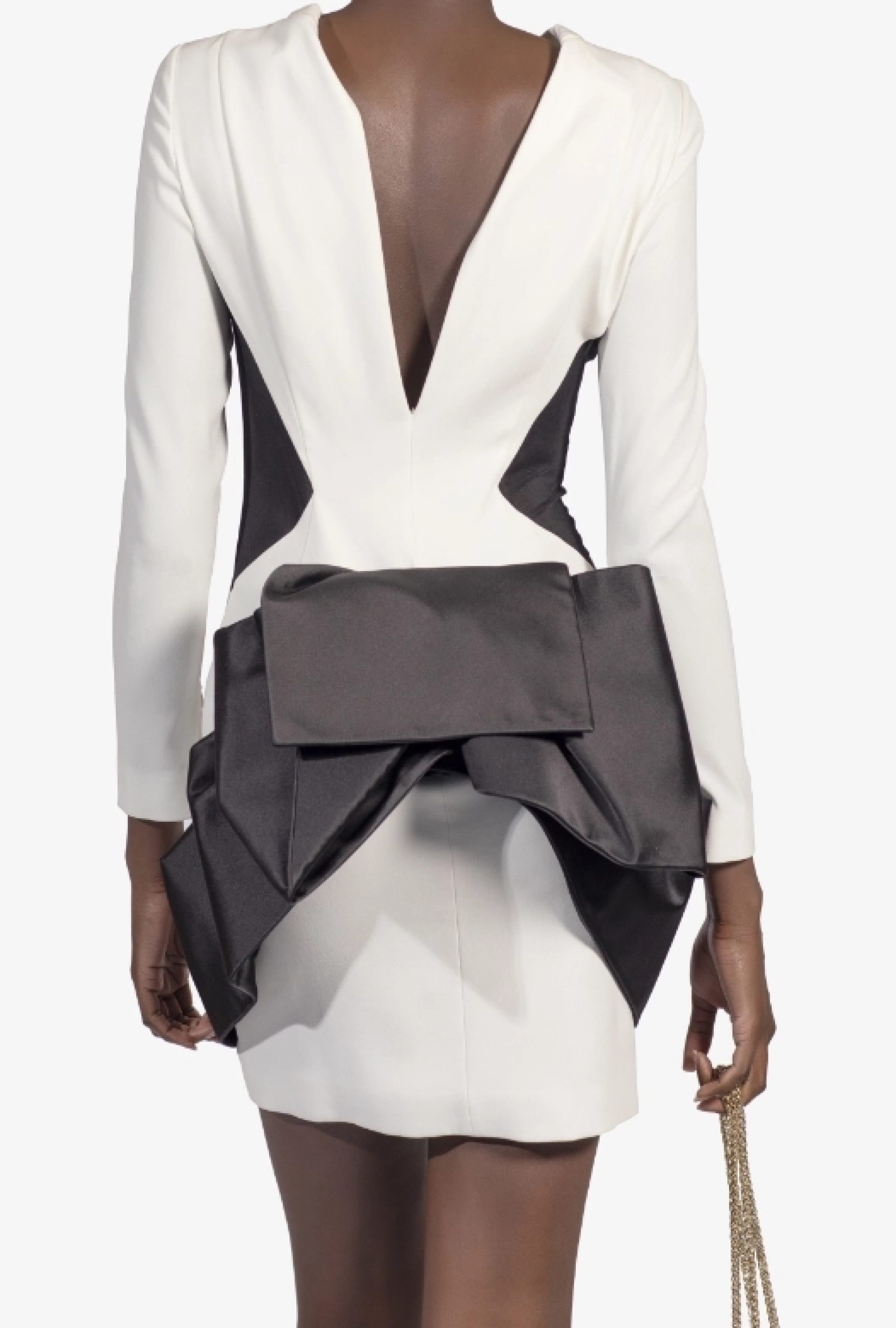 Robe Courte Noeud Noir