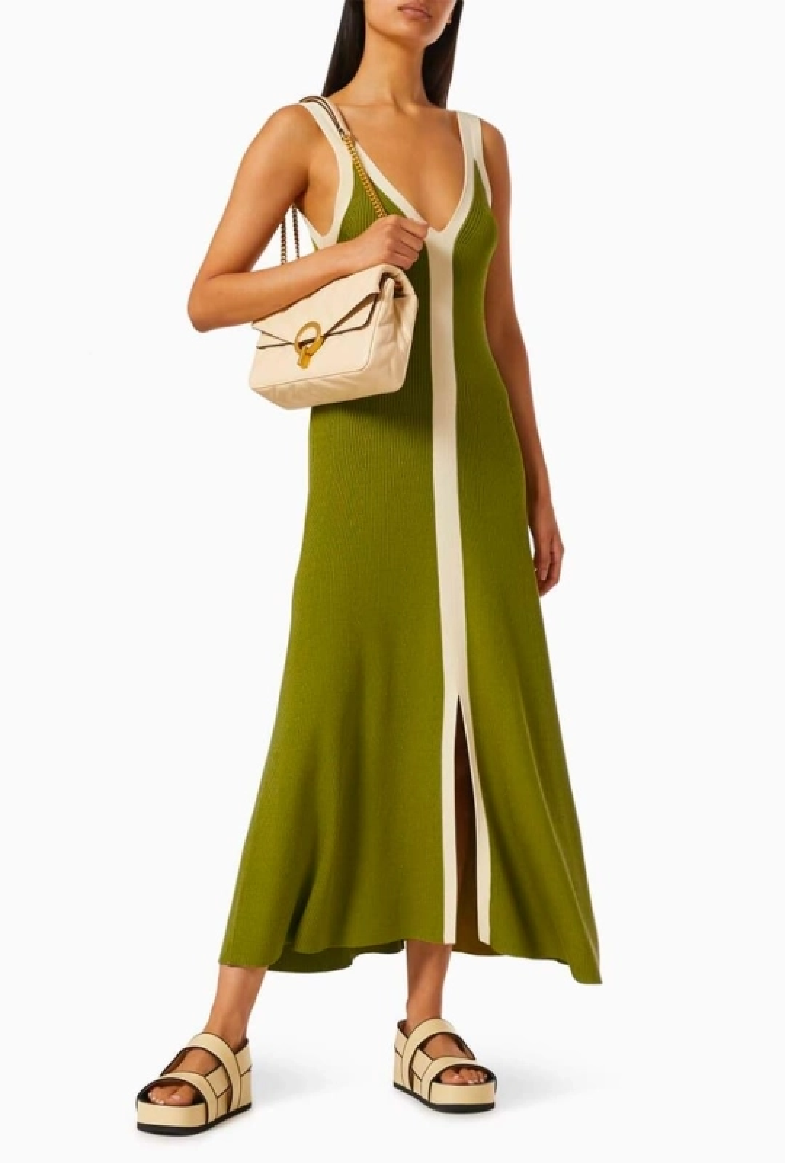 Robe Two Tone Verte-Exclusivité web