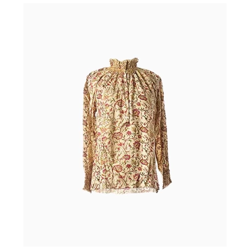 Blouse Soeur Imprimé Fleurs Beige