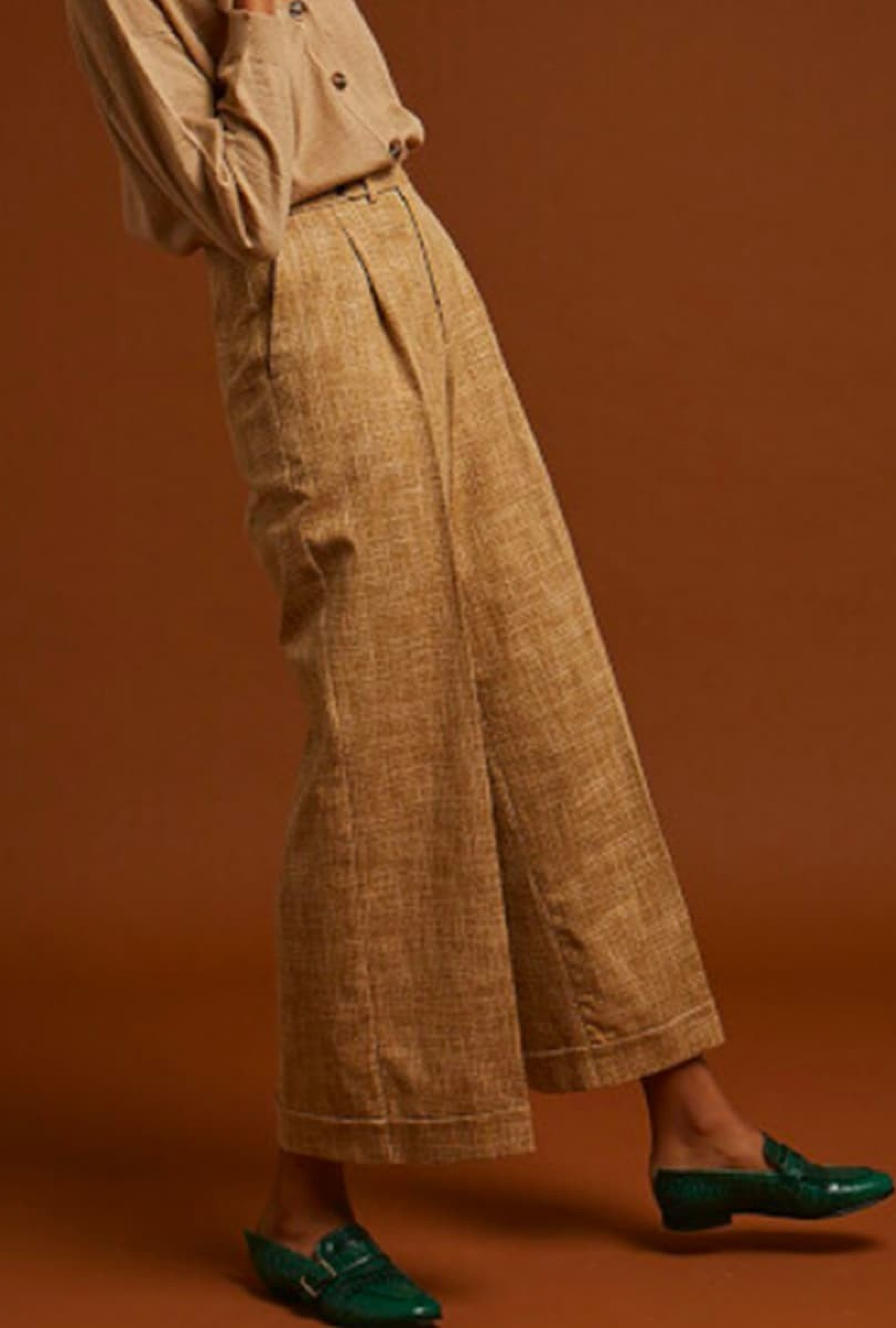 Pantalon Beige Chine