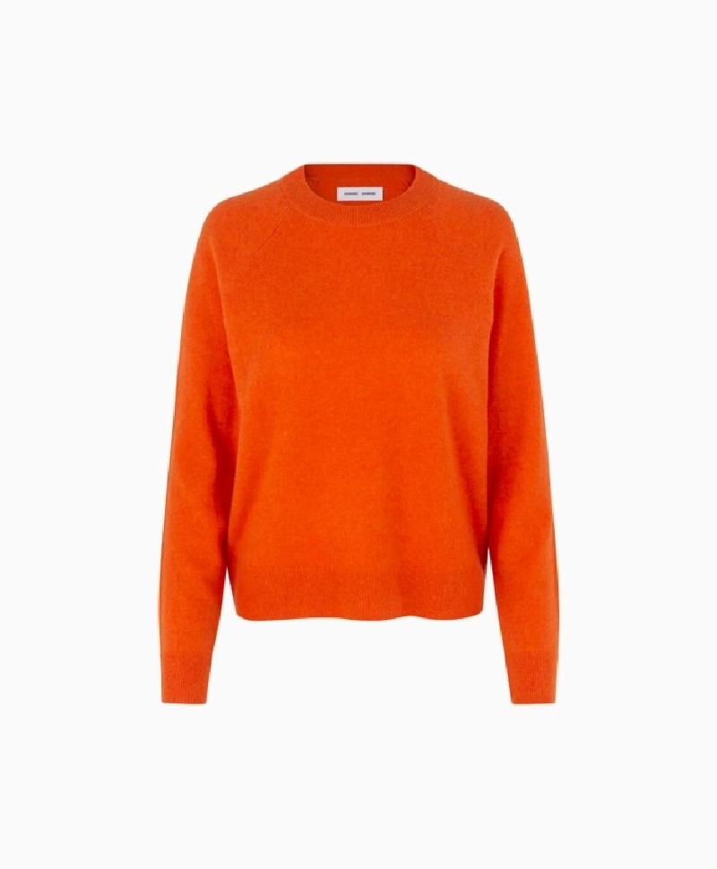 Pull Samsoe Samsoe Boston O-Neck Orange