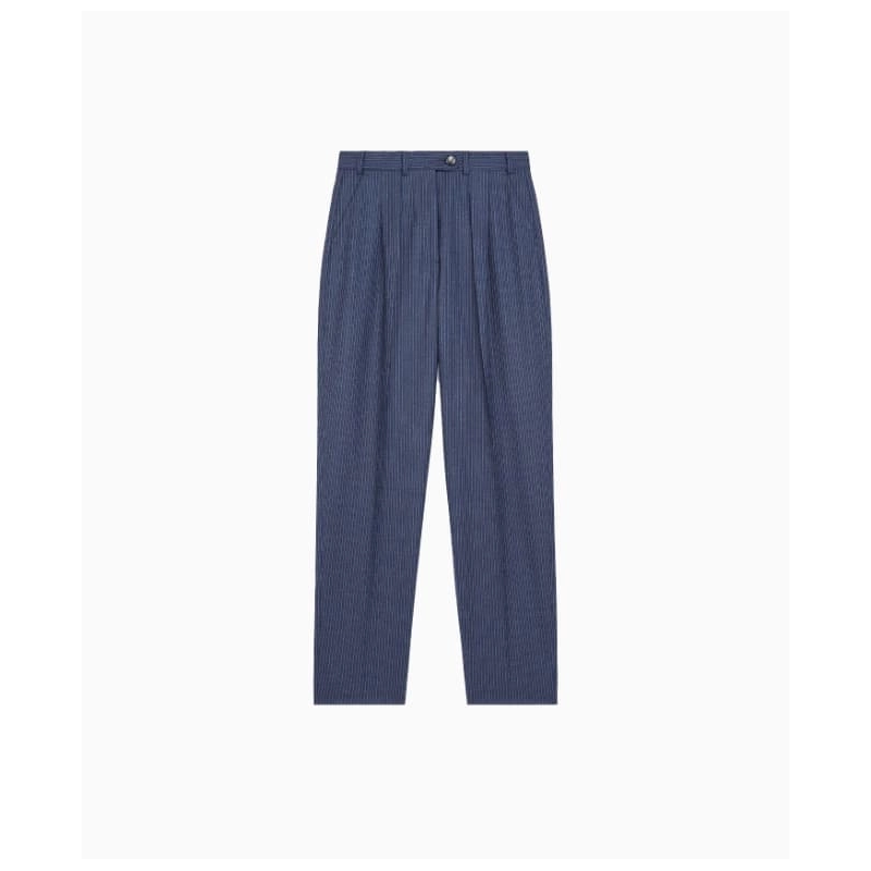 Pantalon The Kooples Rayé Marine